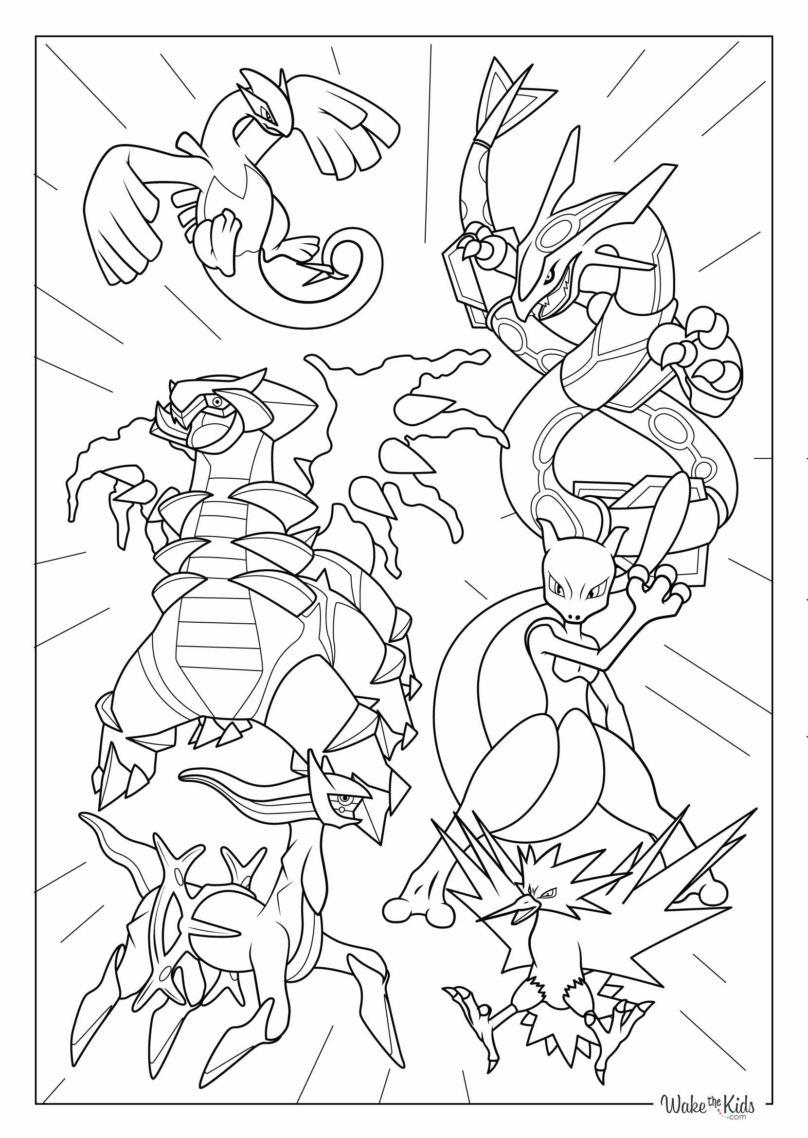 coloring pages of legendary pokemon