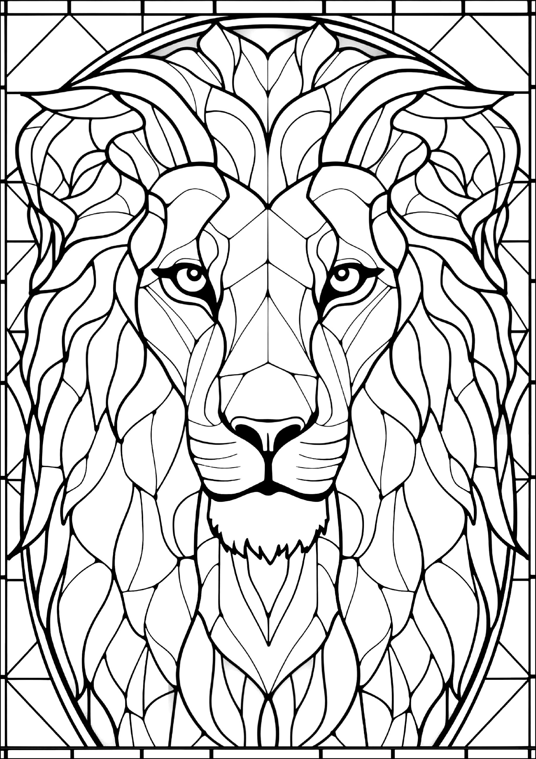 coloring sheets of lions