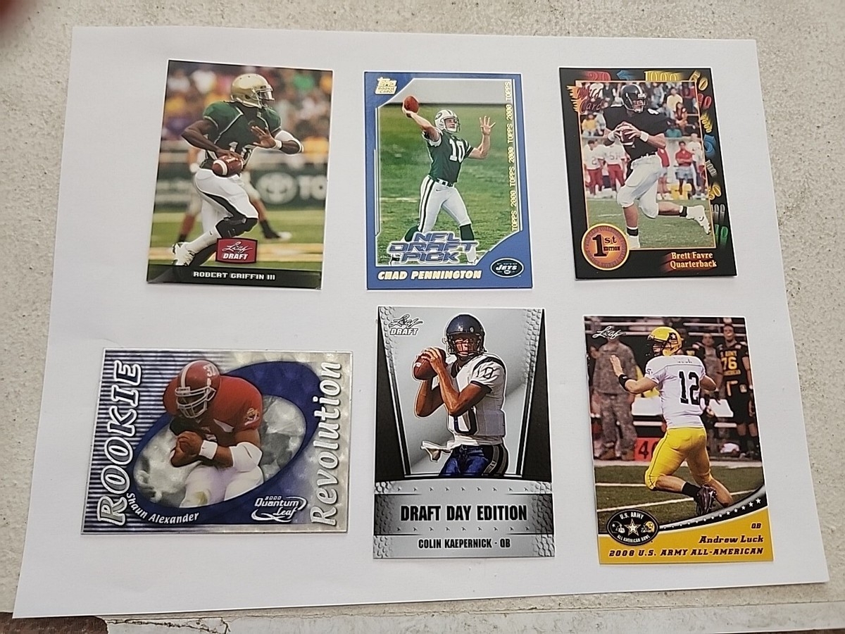 Lot Of 6 Vintage Big Name Football Rookie Cards Favre Luck Kaepernick EBay