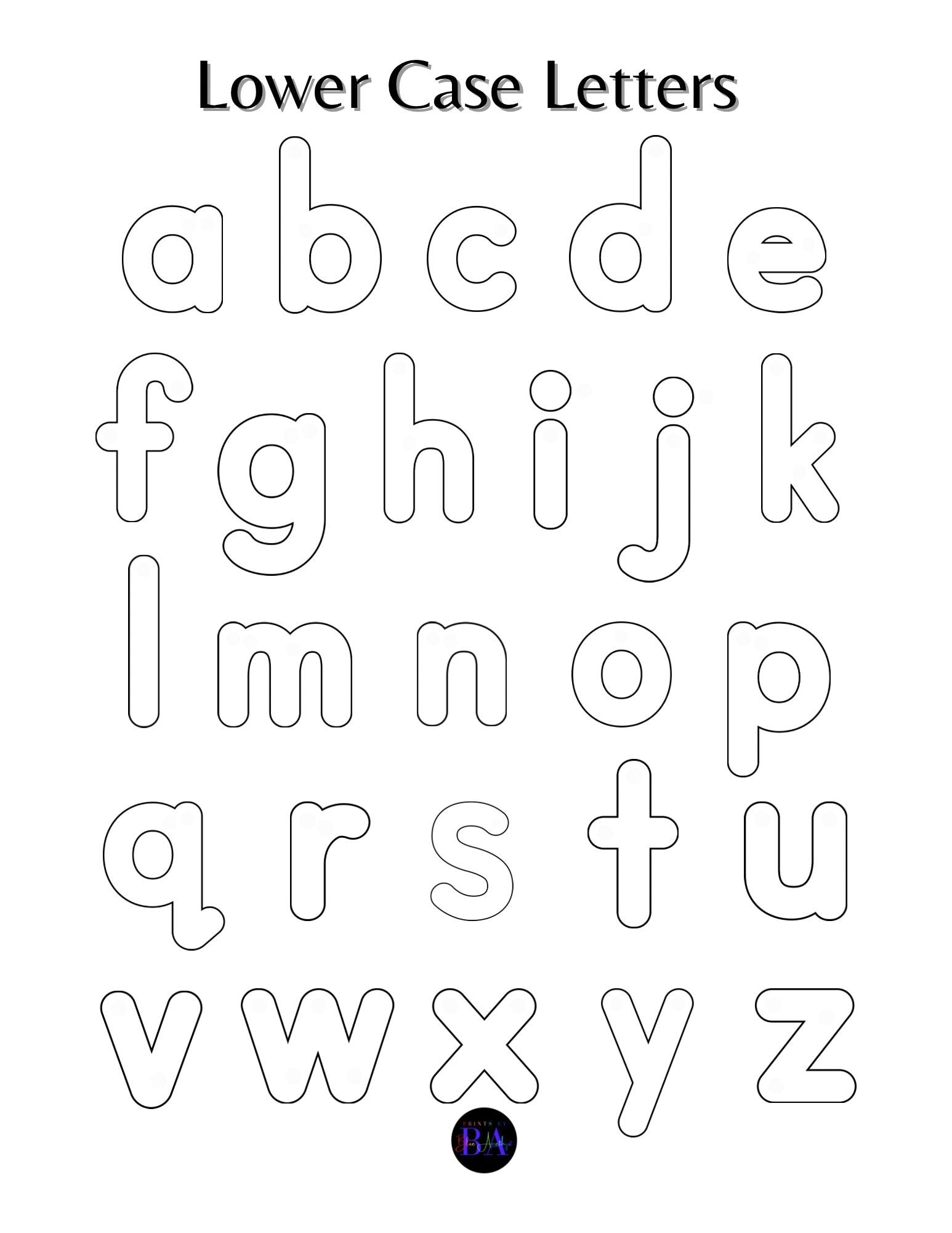 lower case letters alphabet
