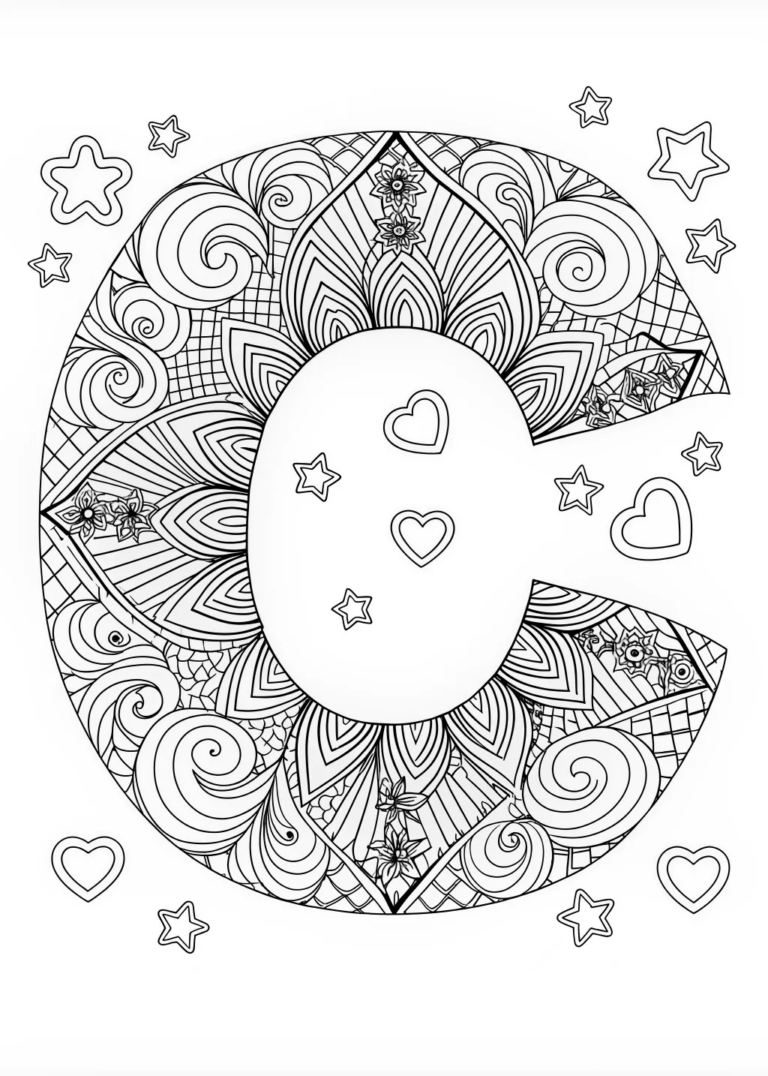 letter c coloring page