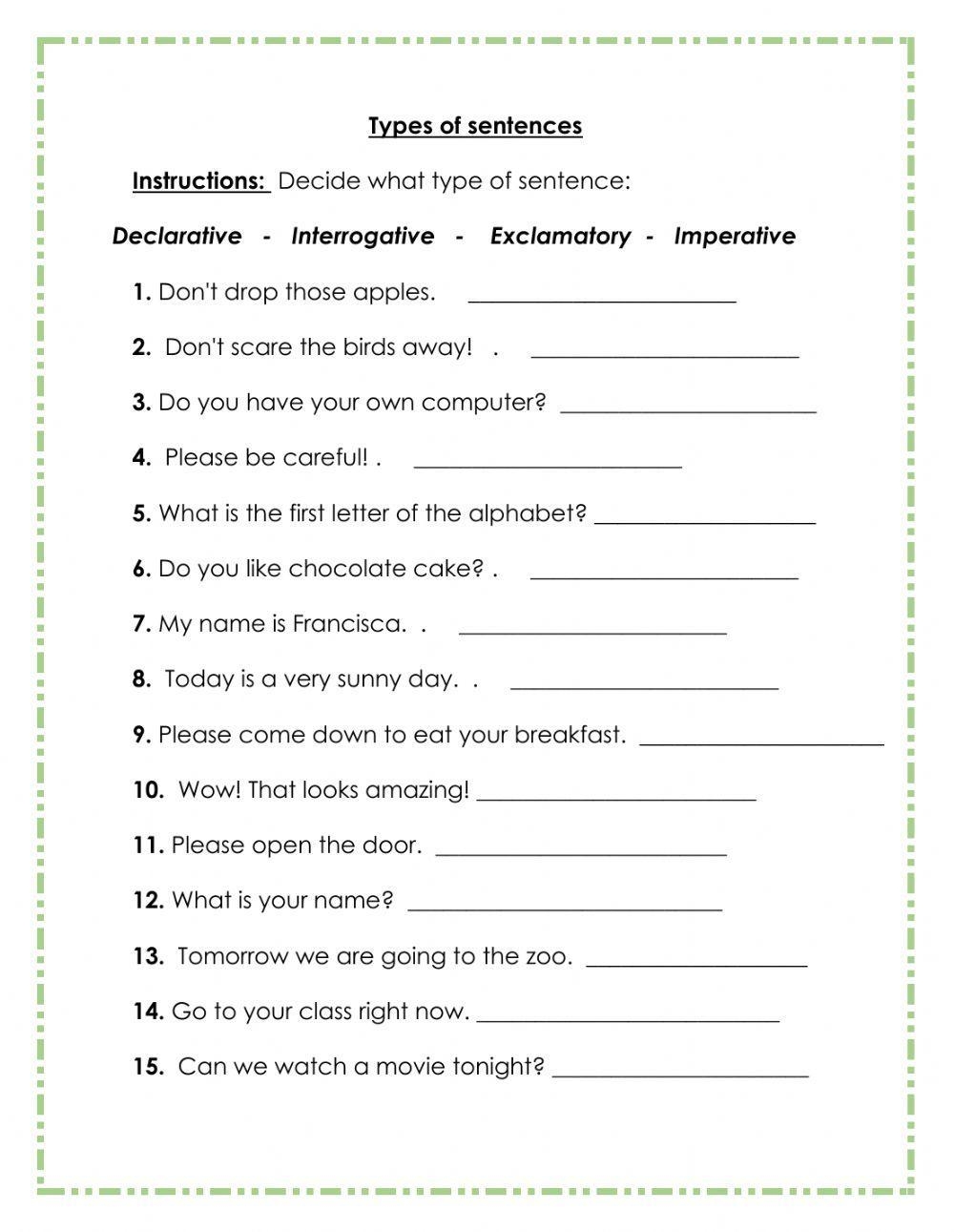 Mastering Types Of Sentences Engaging Worksheets For Effective Worksheets Library Mastering Types Of Sentences Engaging Worksheets For Effective Worksheets Library