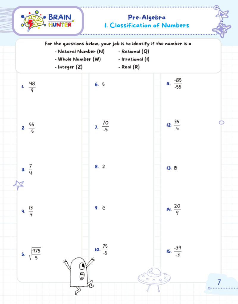 pre algebra and algebra worksheets