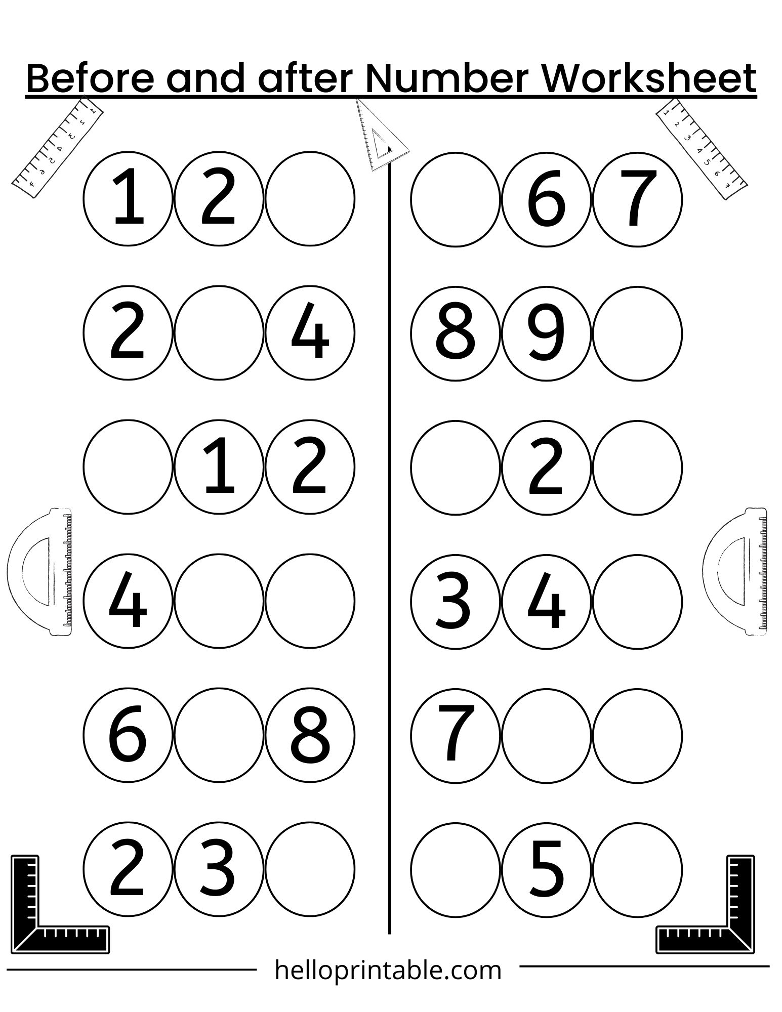 math sheets for kindergarten