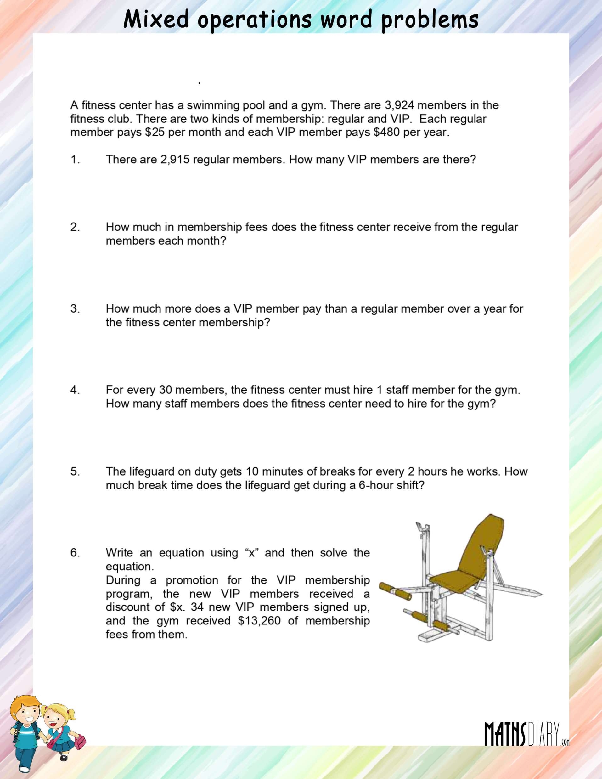 mixed operation word problems