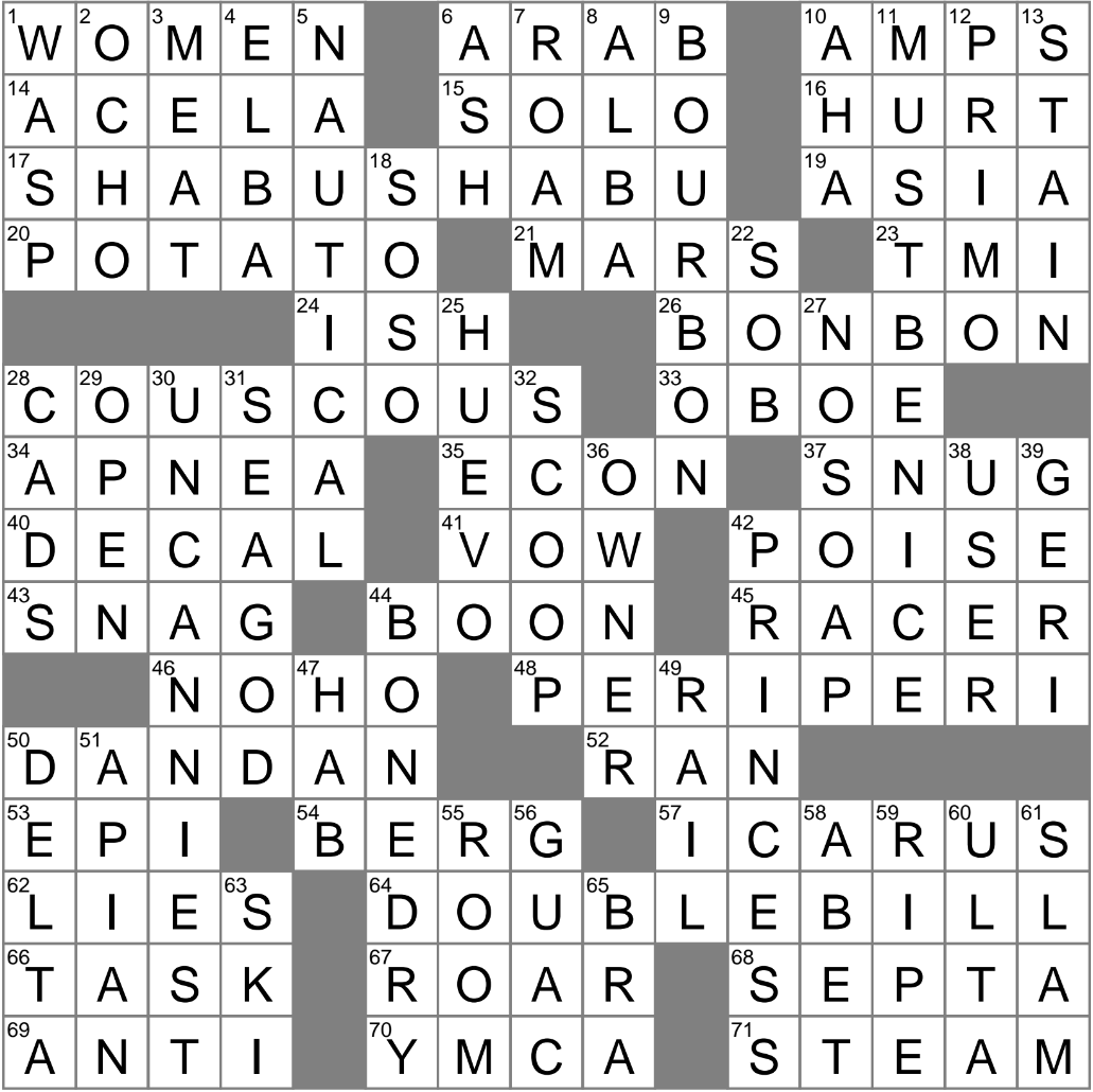 Most Mysterious Crossword Clue Archives LAXCrossword