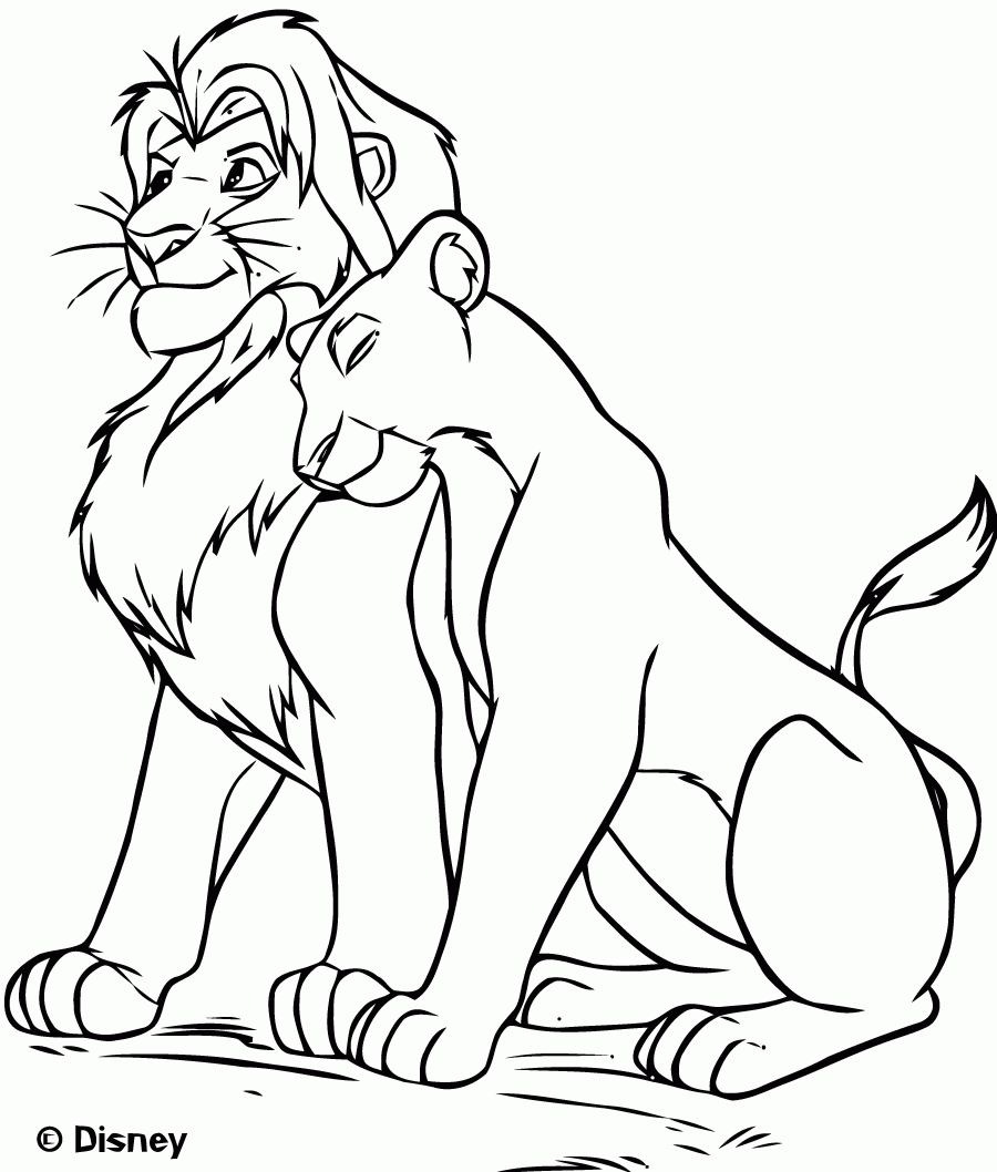 Mufasa With Nala The Lion King Coloring Pages Mufasa With Nala The Lion King Coloring Pages