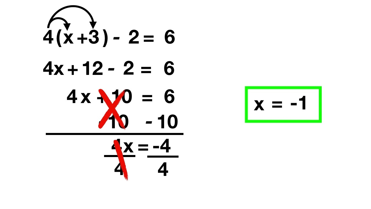 Multi Step Equations Distributive Property YouTube