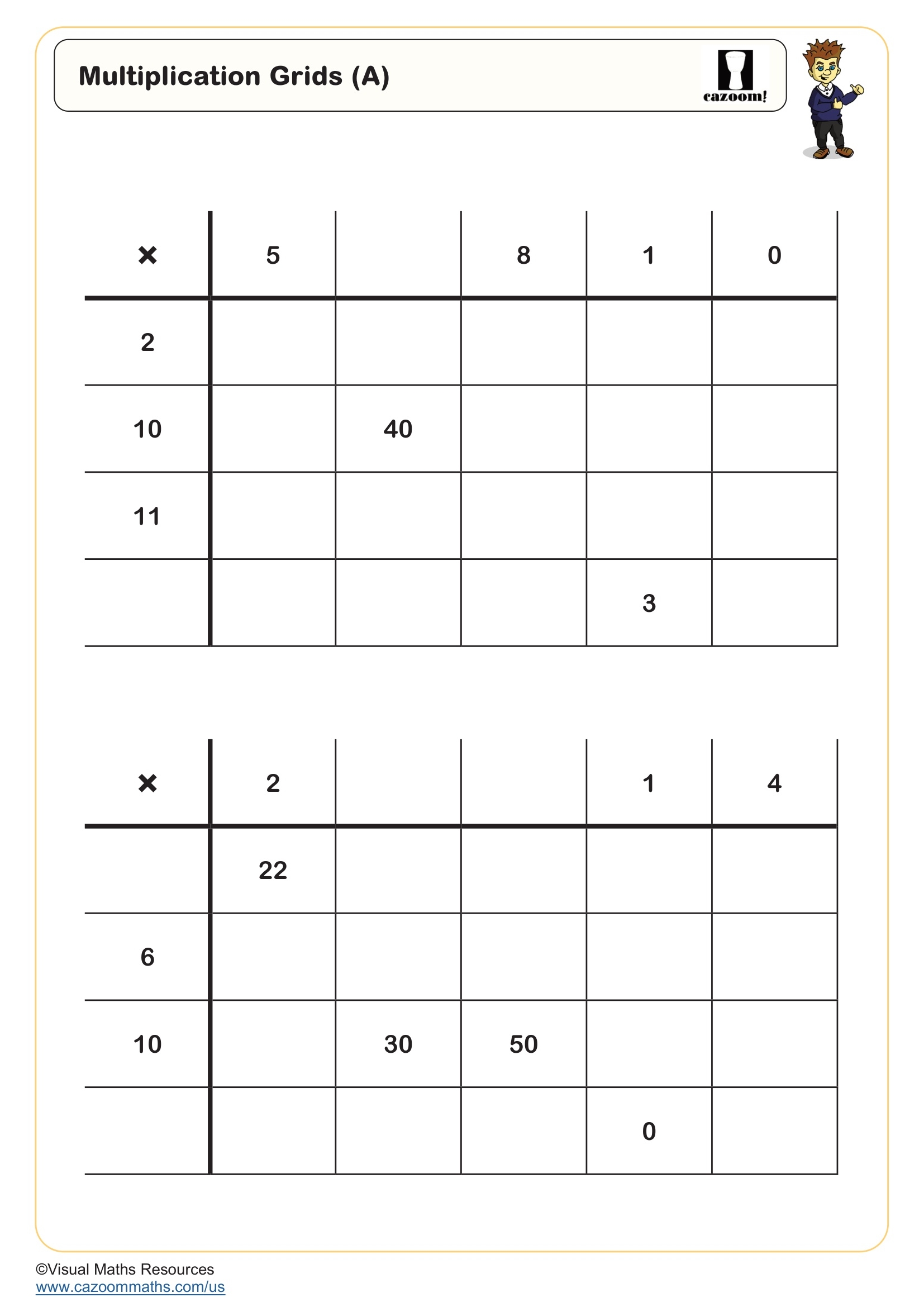 multiplication with zeros riddle worksheet