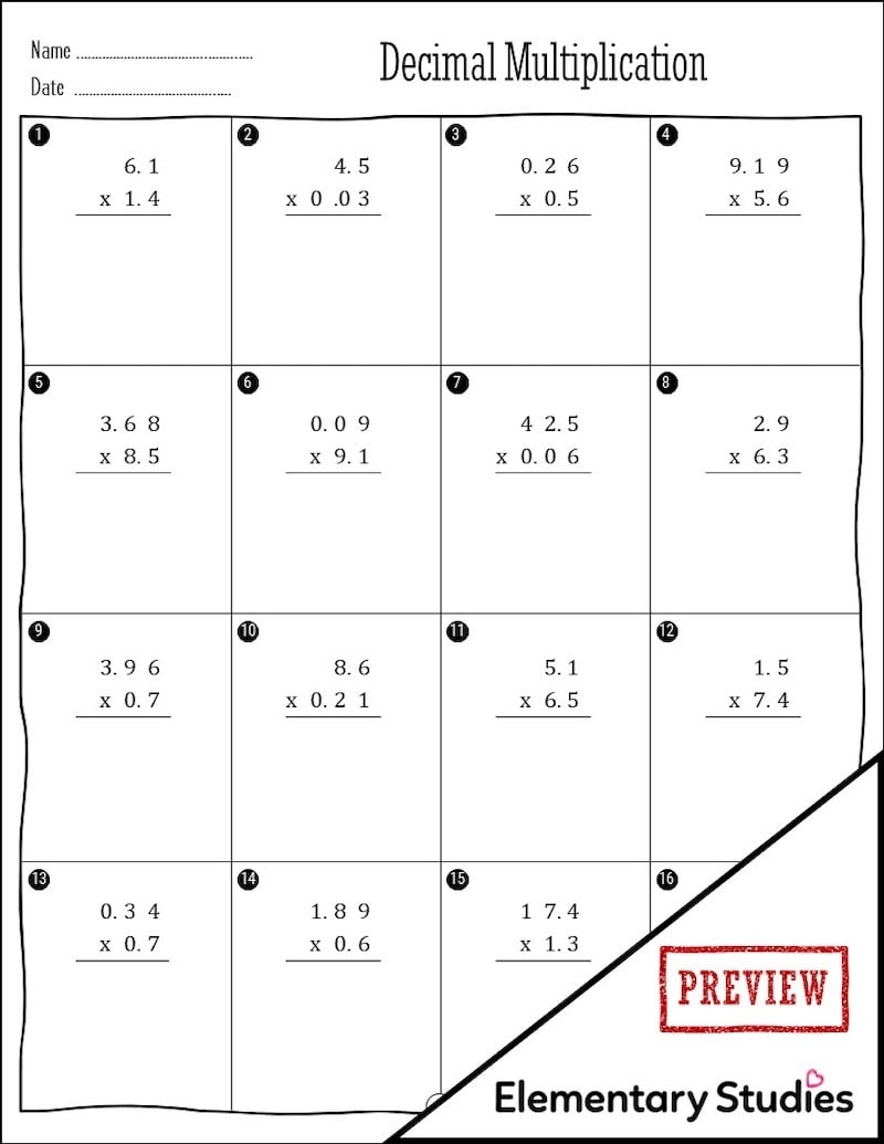 multiplication with decimals worksheets multiplication with decimals worksheets