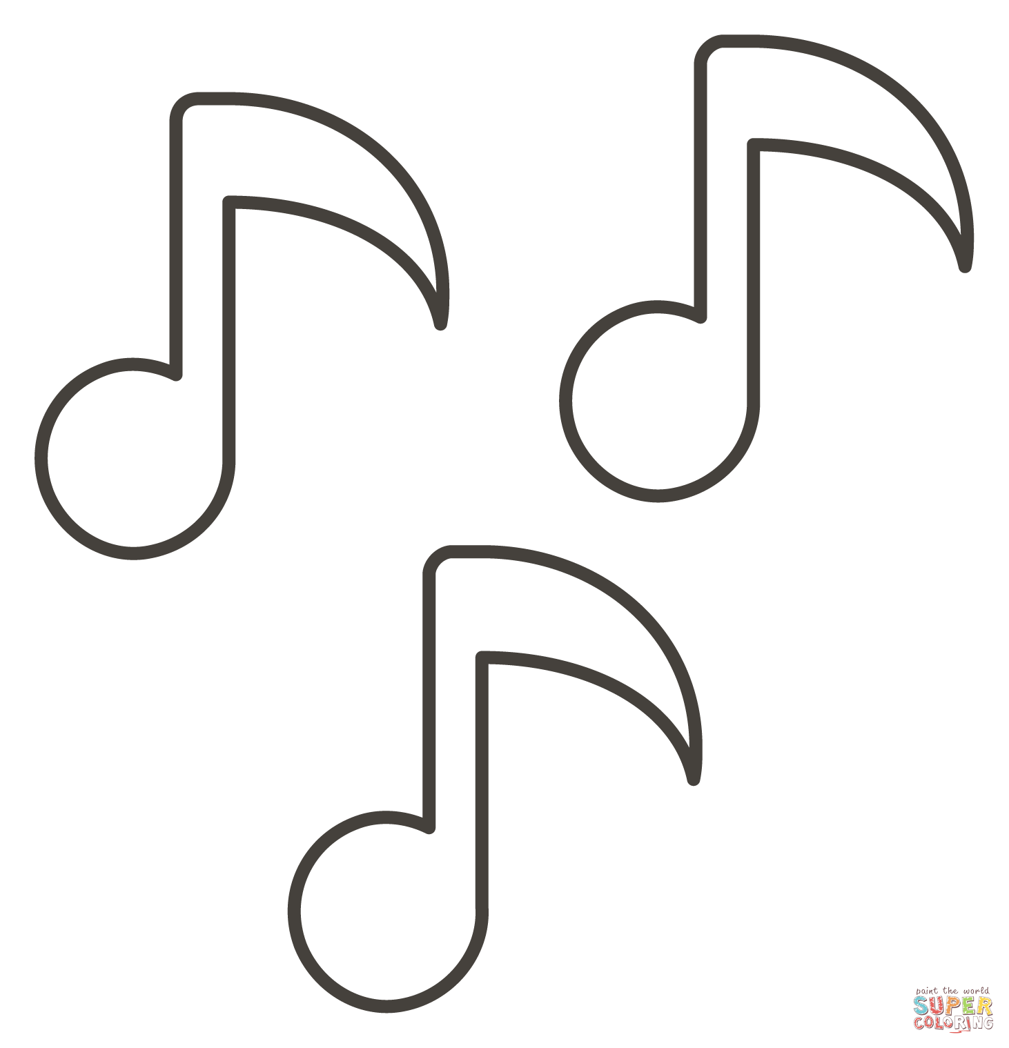 Musical Notes Coloring Page Free Printable Musical Notes Coloring Page Free Printable