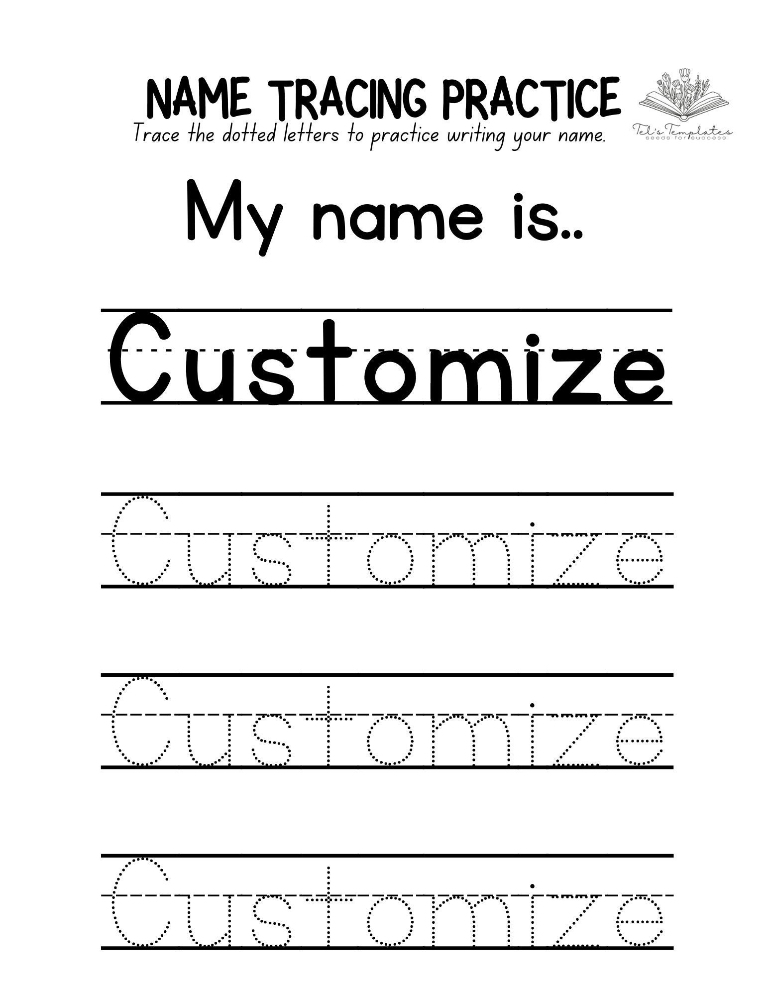 practice name writing printable