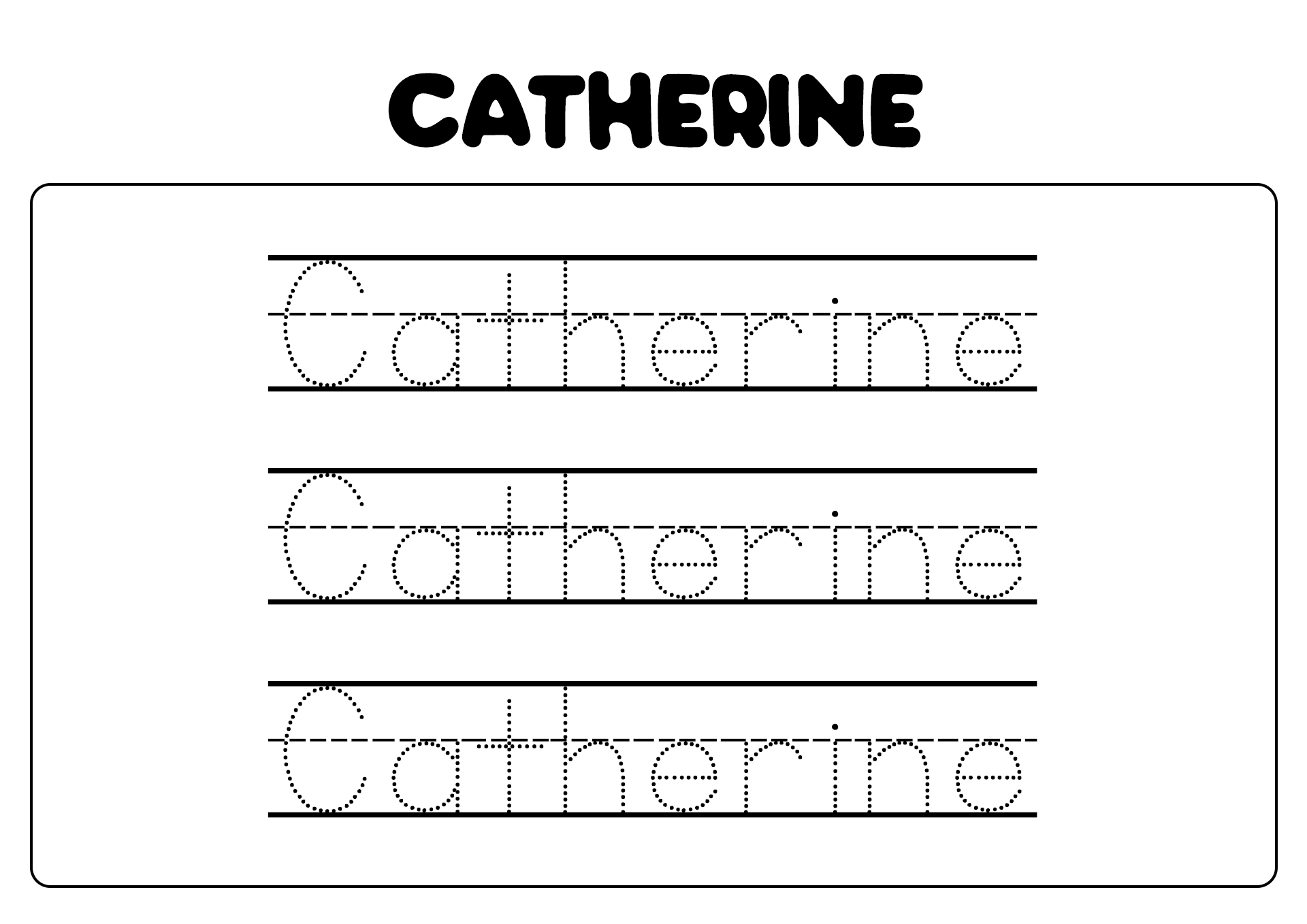 Name Tracing Worksheets Printable Name Tracing Worksheets Printable
