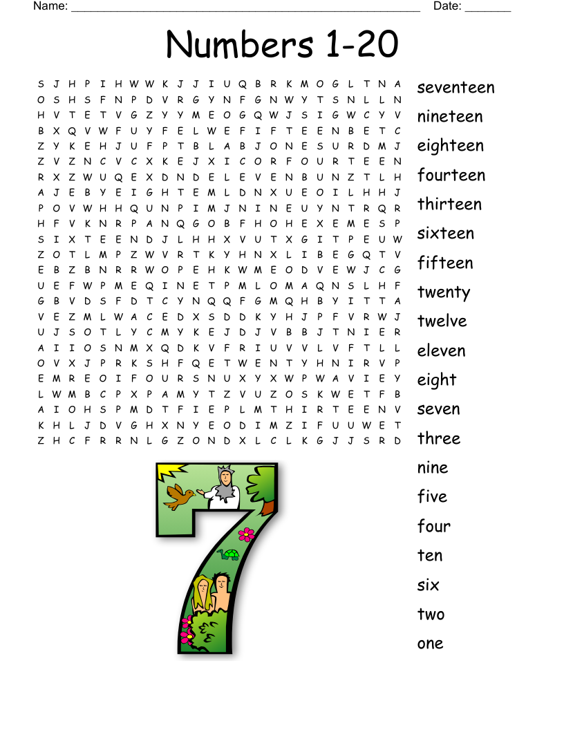 Number Words Word Search WordMint Number Words Word Search WordMint