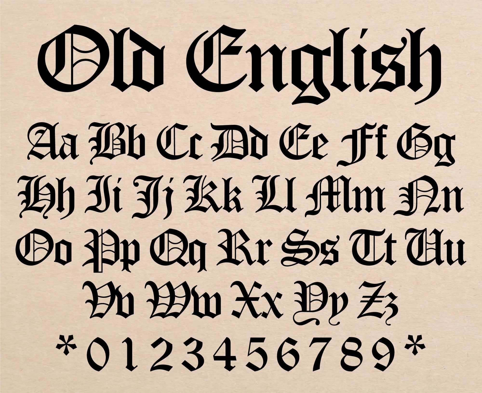 Old English Font Celtic Font Old English Calligraphy Old English Letters Font Old English Cursive Font Old English Alphabet Font Etsy Hong Kong