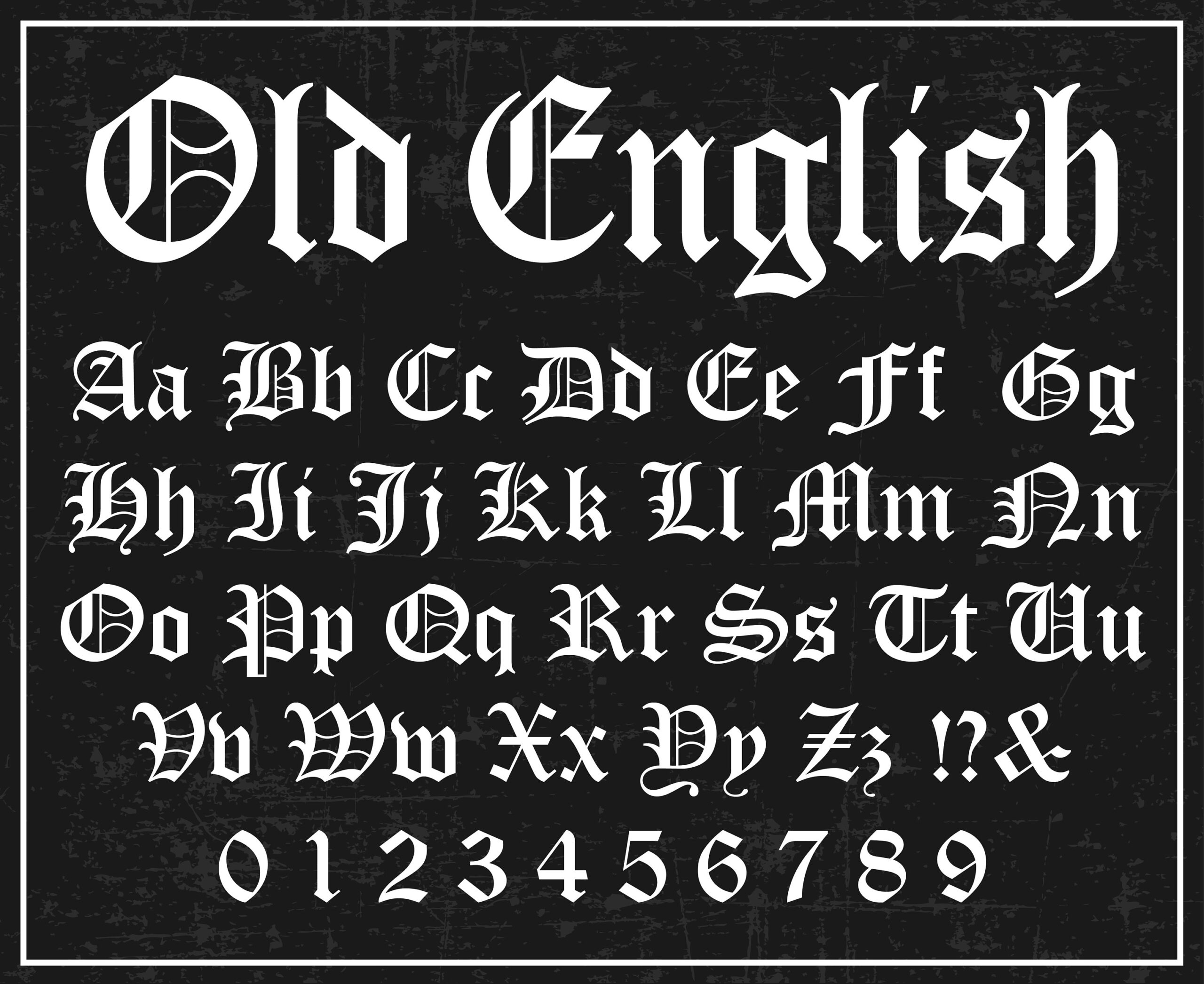 Old English Font Old English Style Font Celtic Font Gaelic Font Old English Letters Old English Alphabet Old English Font Cricut Etsy