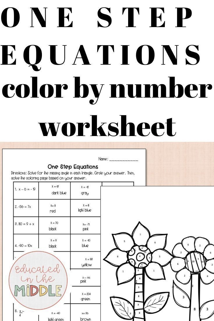 one step equation worksheets one step equation worksheets