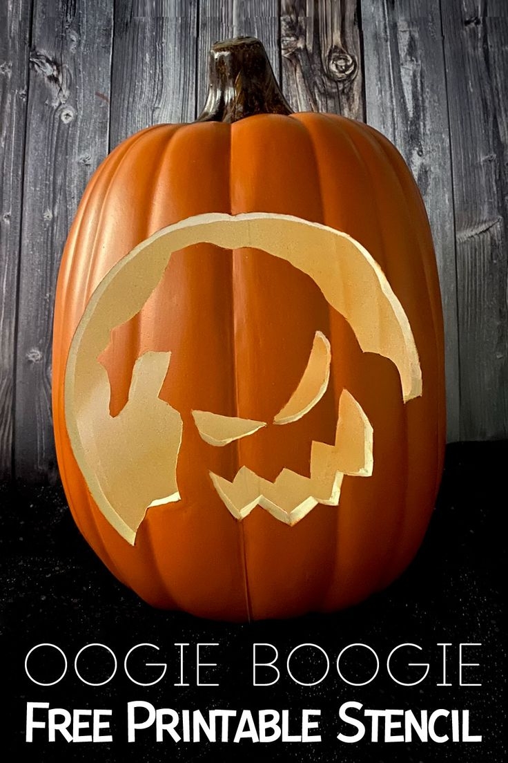 oogie boogie pumpkin carving template