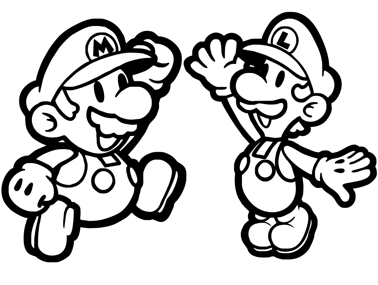 Paper Mario And Luigi Coloring Page Free Printable Paper Mario And Luigi Coloring Page Free Printable