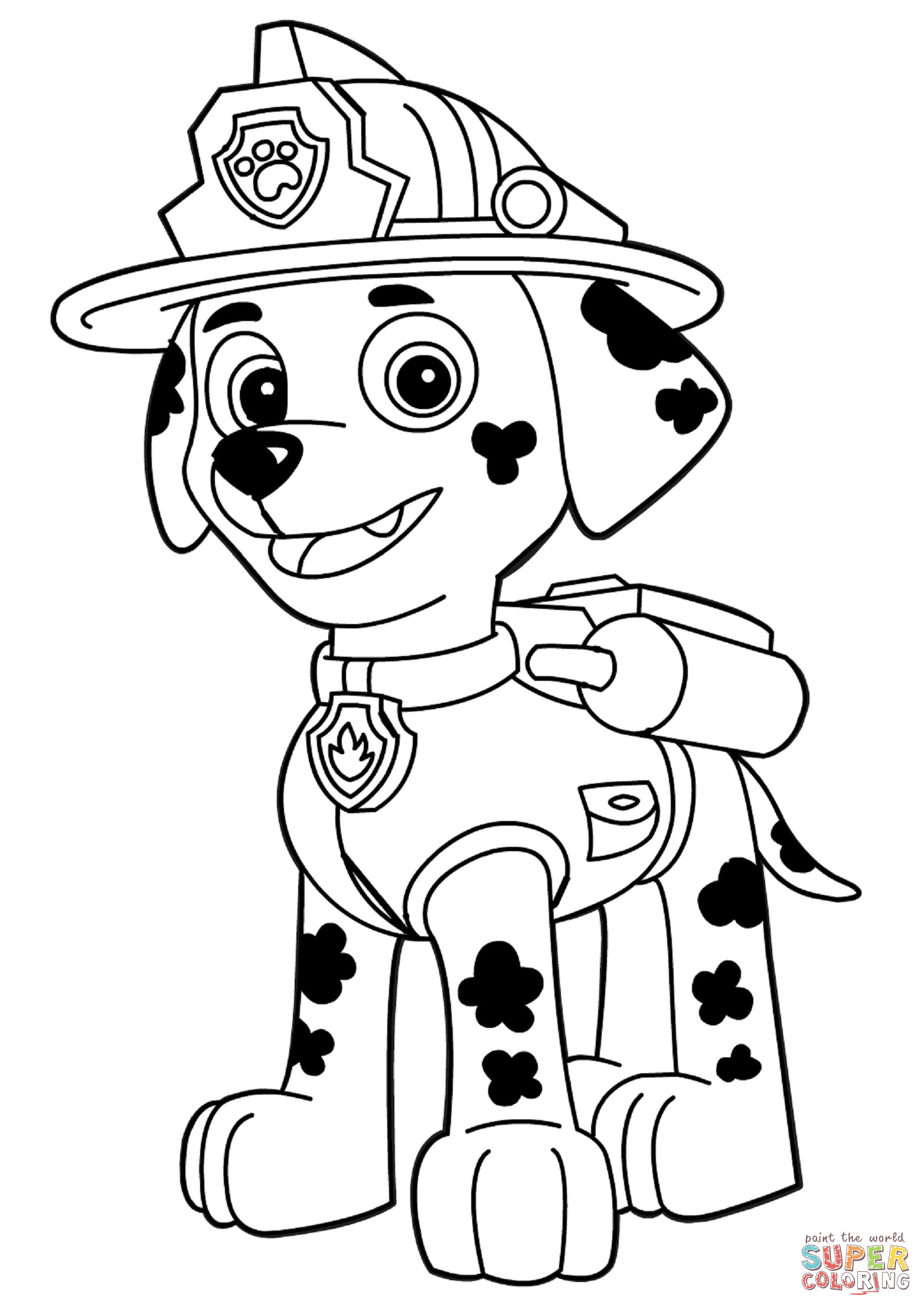 Paw Patrol Marshall Coloring Page Free Printable