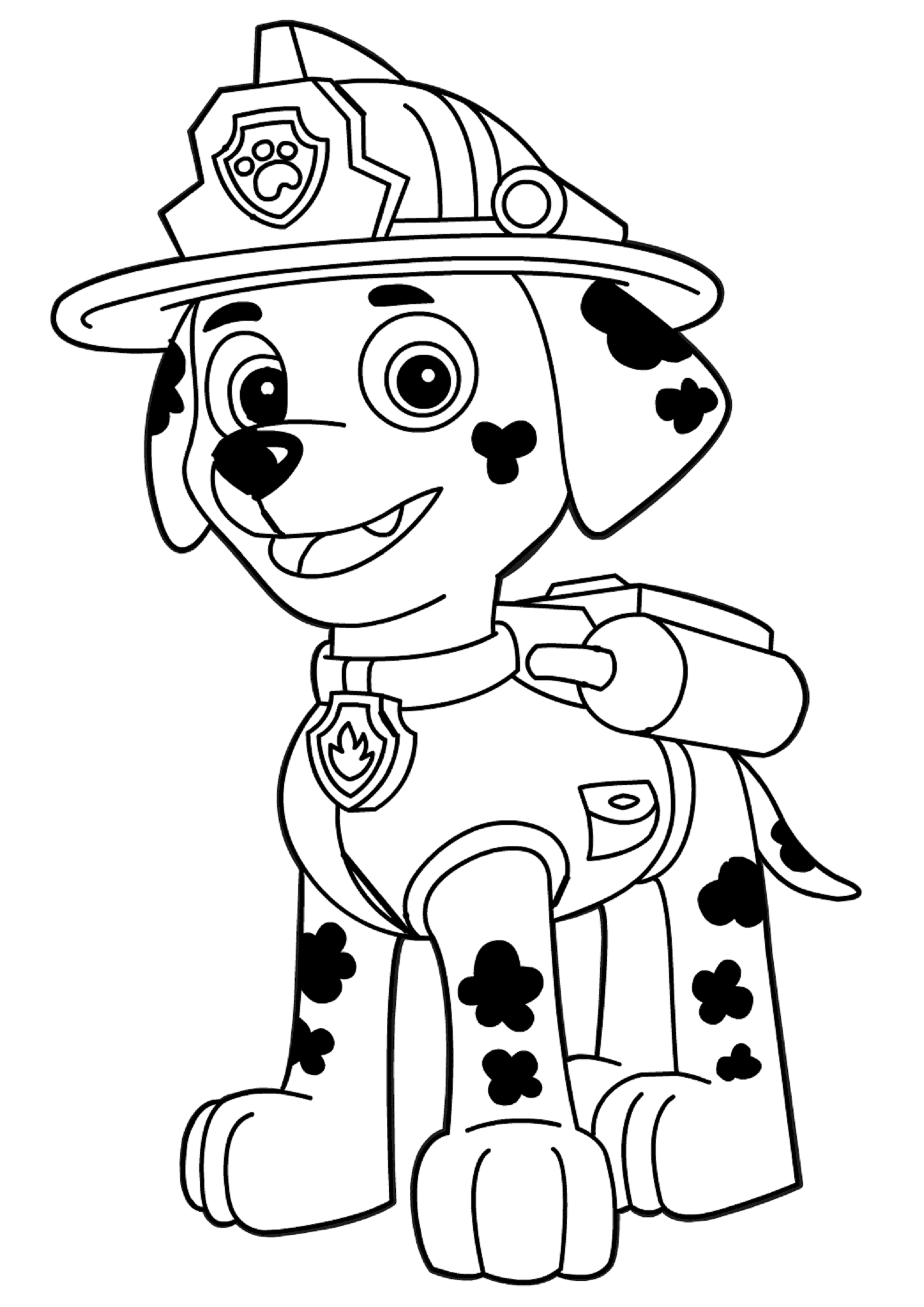 Paw Patrol Marshall Coloring Page Free Printable