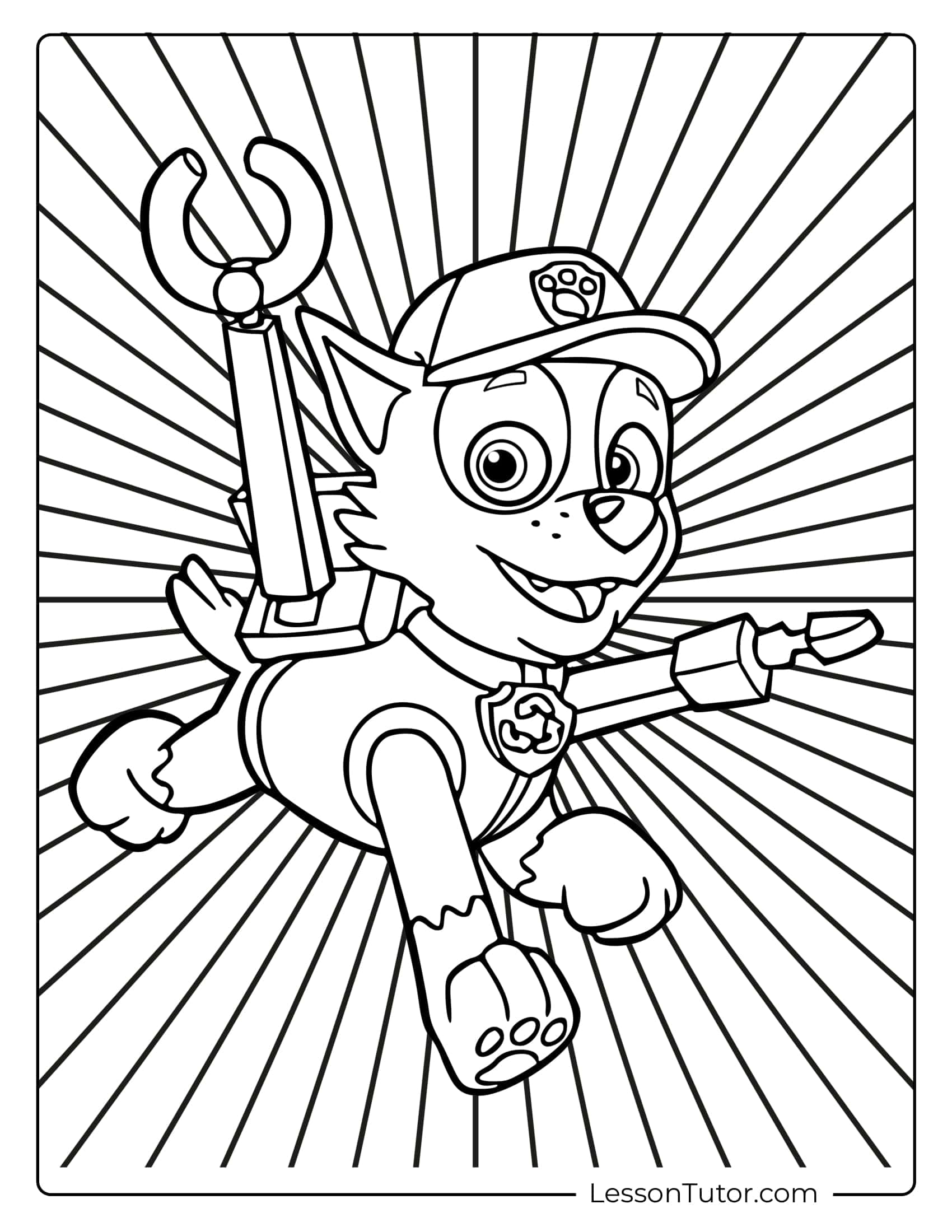 Paw Patrol Rocky Coloring Pages Lesson Tutor
