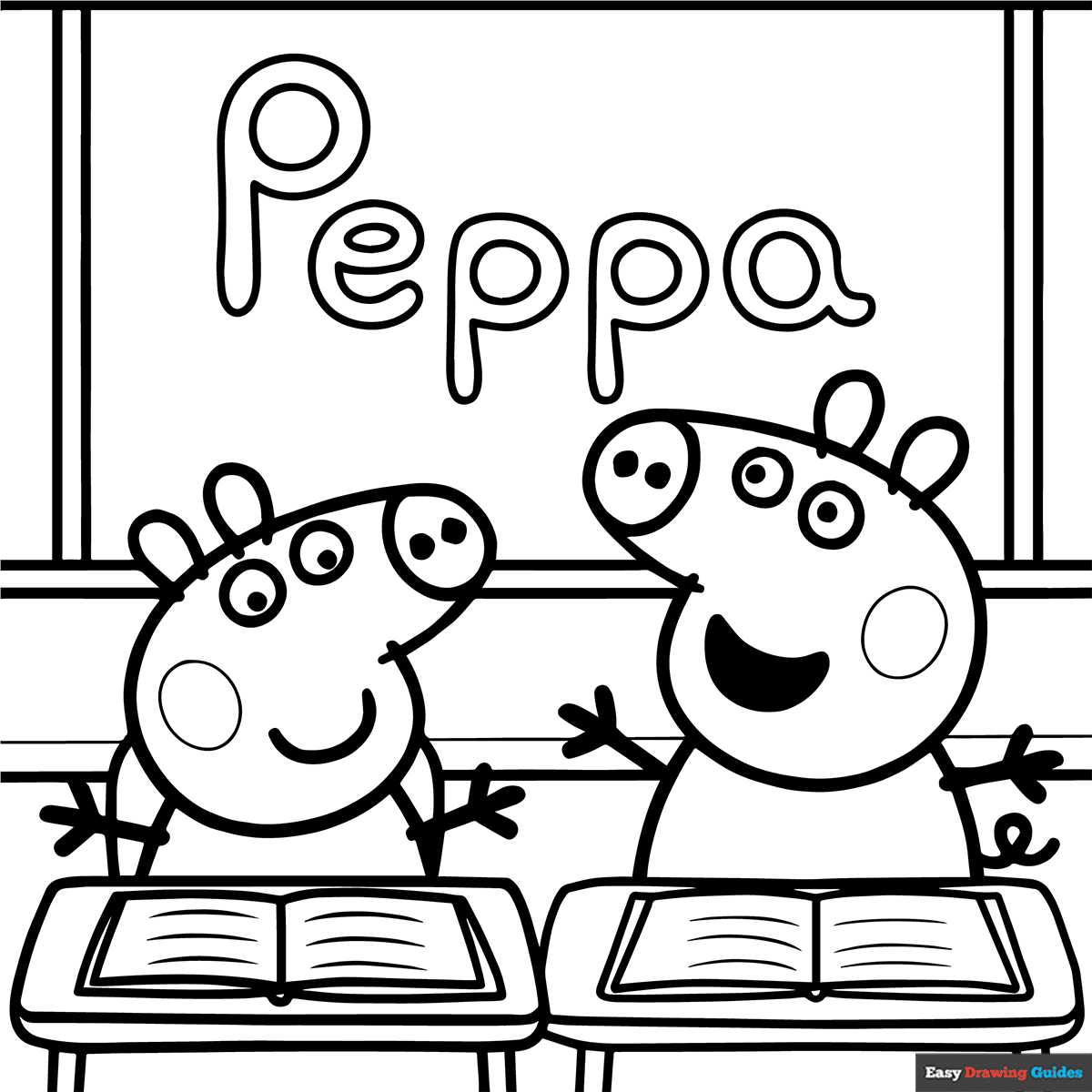 peppa pig coloring page