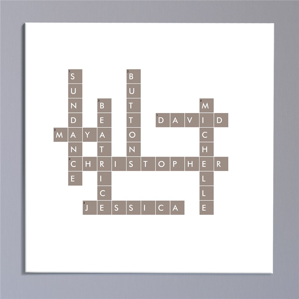 Personalized Framed Crossword Square Canvas GiftsForYouNow