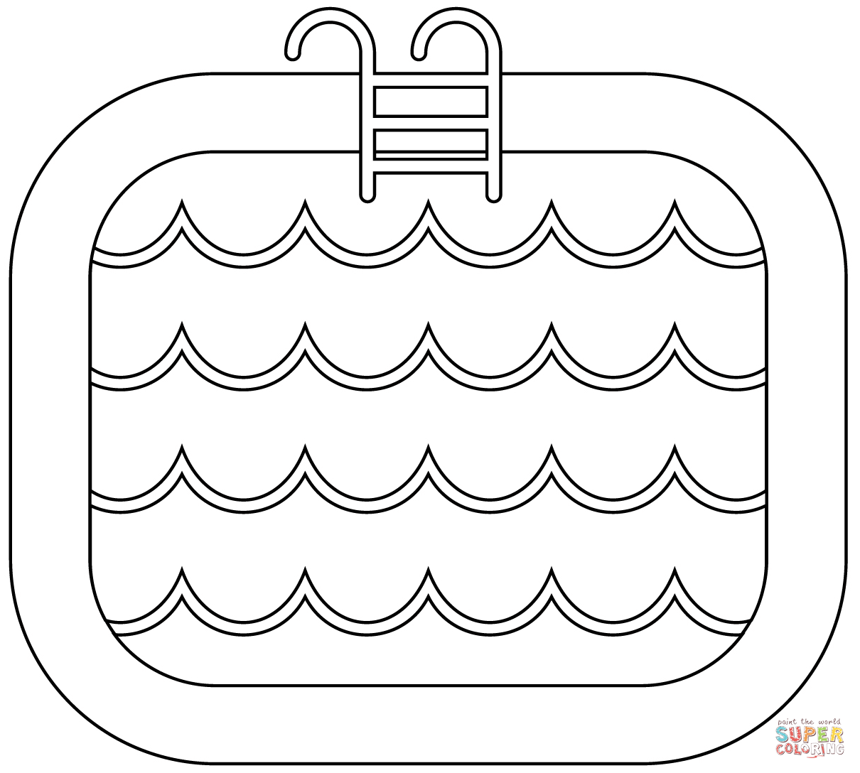 swimming pool coloring pages