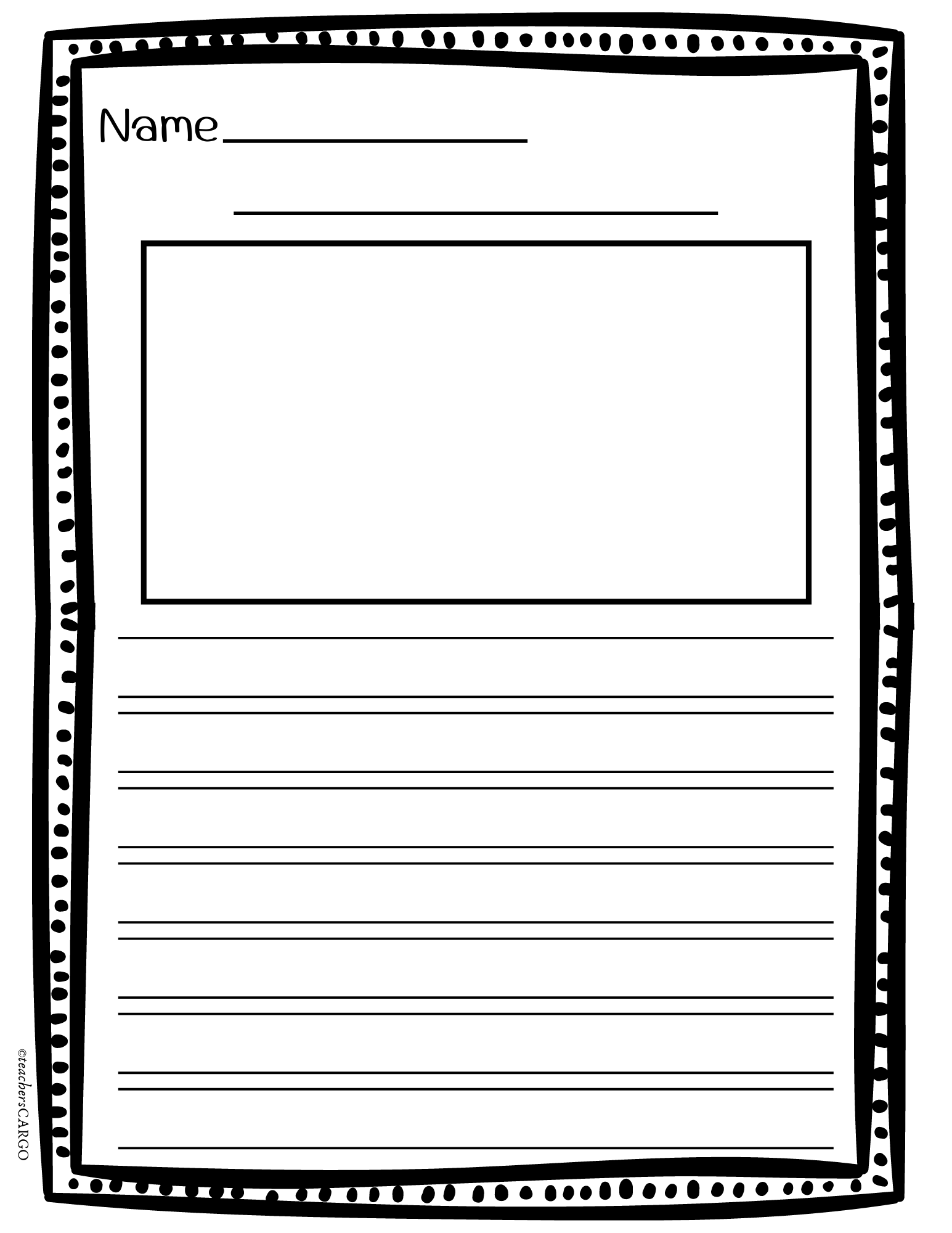 Primary Writing Paper With Picture Box Lined Writing Paper Made By Teachers