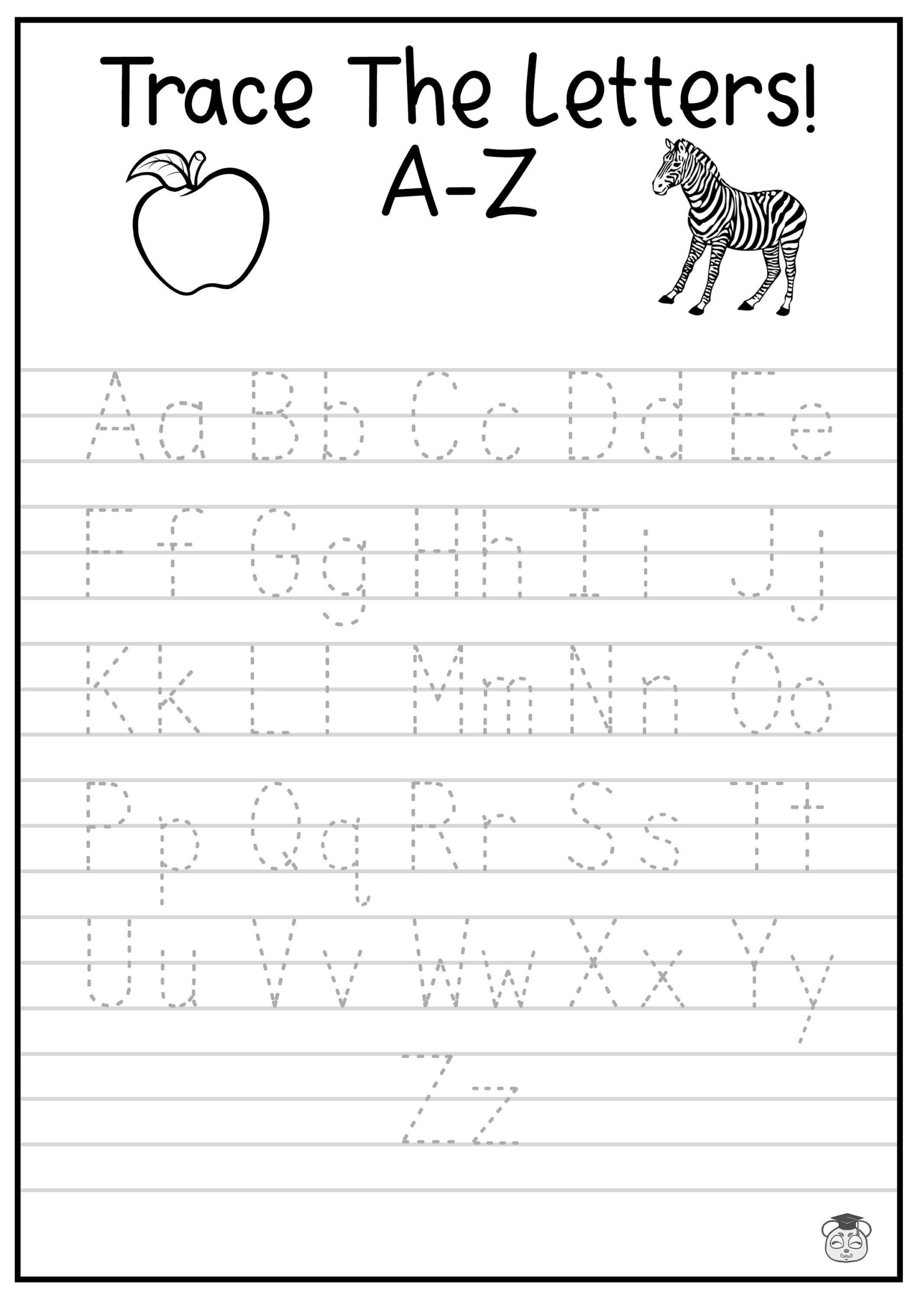 Printable A Z Letter Tracing Worksheet Capital And Lowercase Alphabetical Letter Tracing ages 3 7 KG1 To Grade 2 Etsy Sweden
