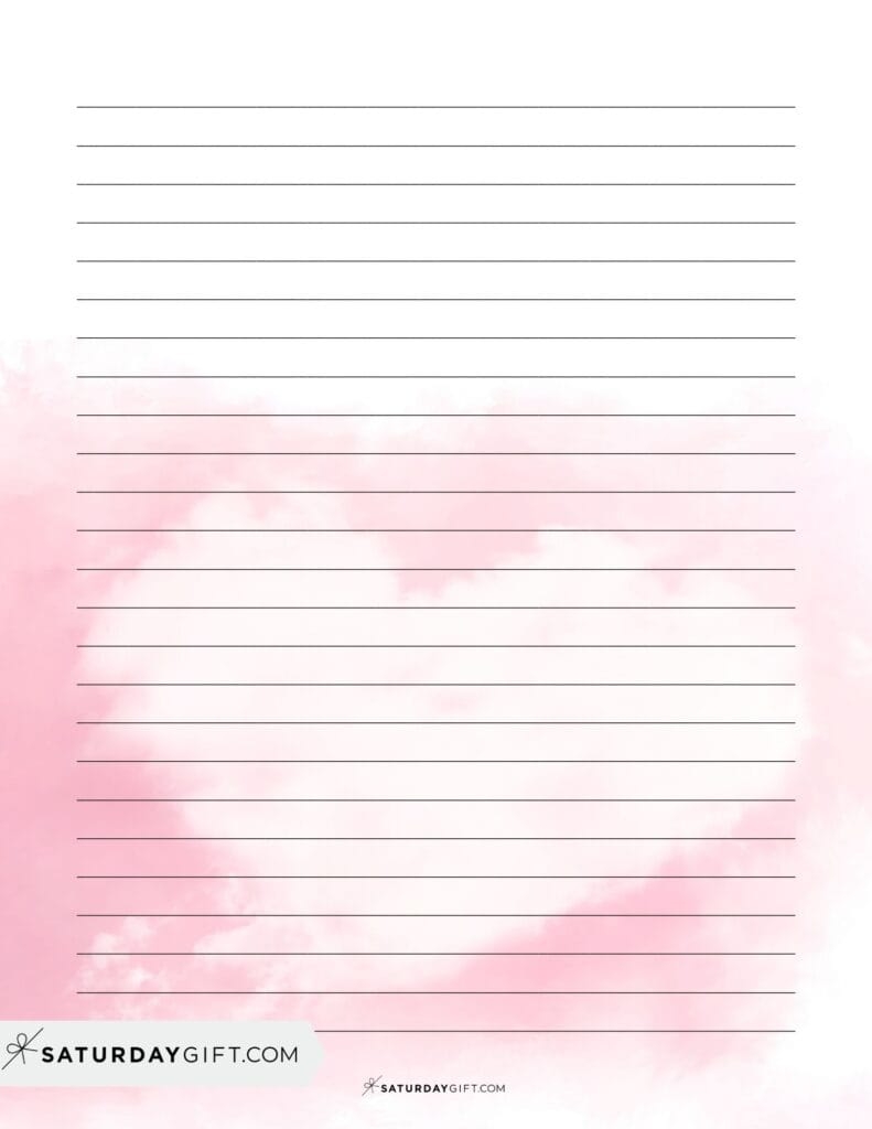 printable pretty lined paper