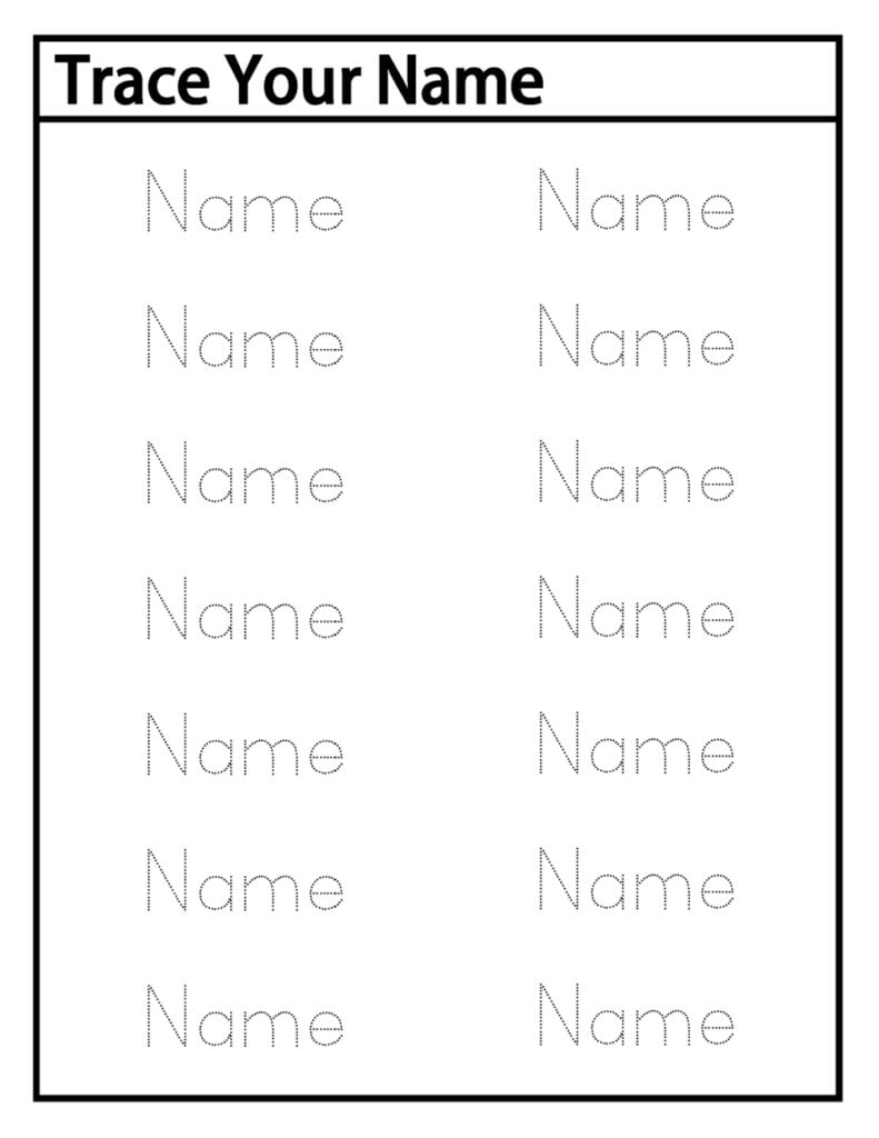 Printable Preschool Tracing Worksheets Name Tracing
