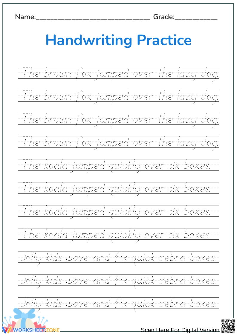 Printable Sentences Worksheets