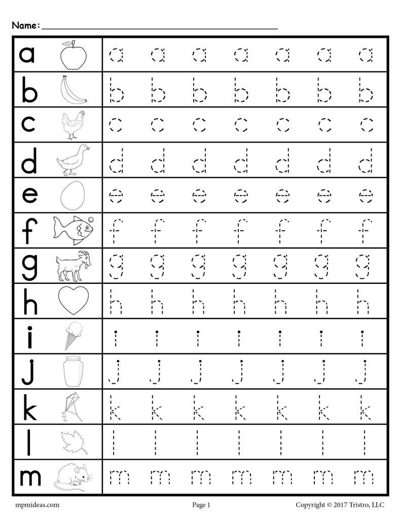 printable letter tracing worksheets