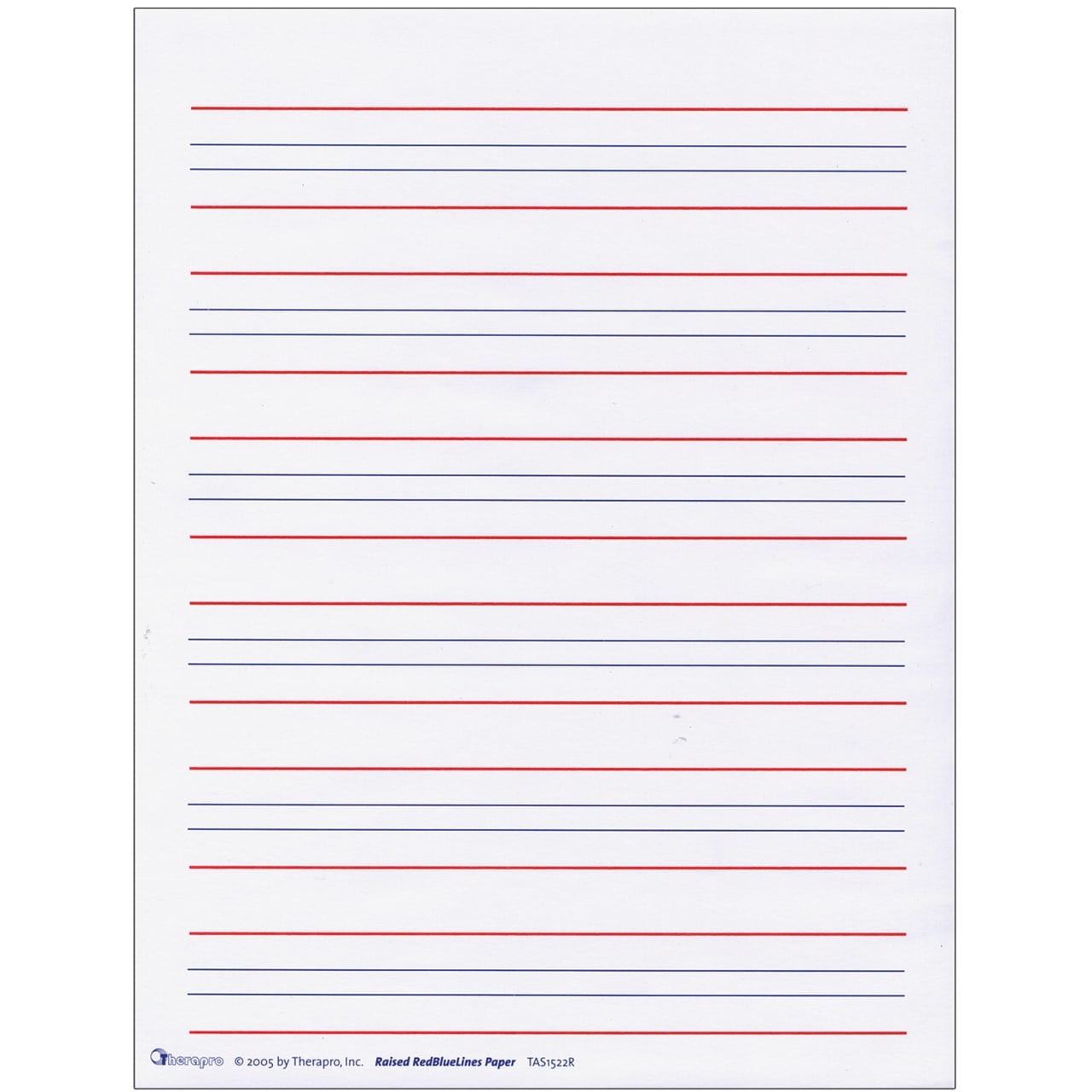 Raised Line Writing Paper Red And Blue Lines Package Of 50 Walmart