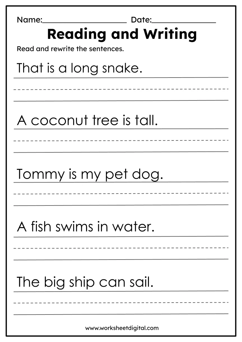 2nd grade writing worksheets