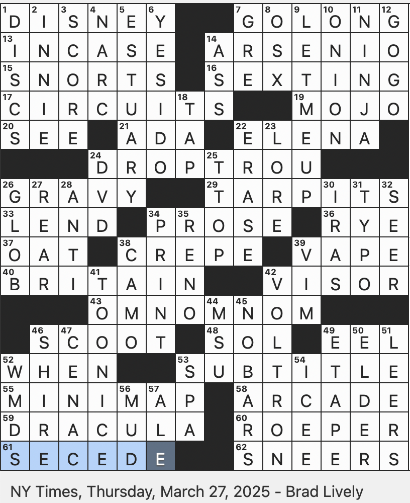 Rex Parker Does The NYT Crossword Puzzle Can t Talk Eating THU 3 27 25 Event In A Tent Reflexology Setting Cartoon Series About A Super Robot Do You Remember Rex Parker Does The NYT Crossword Puzzle Can t Talk Eating THU 3 27 25 Event In A Tent Reflexology Setting Cartoon Series About A Super Robot Do You Remember