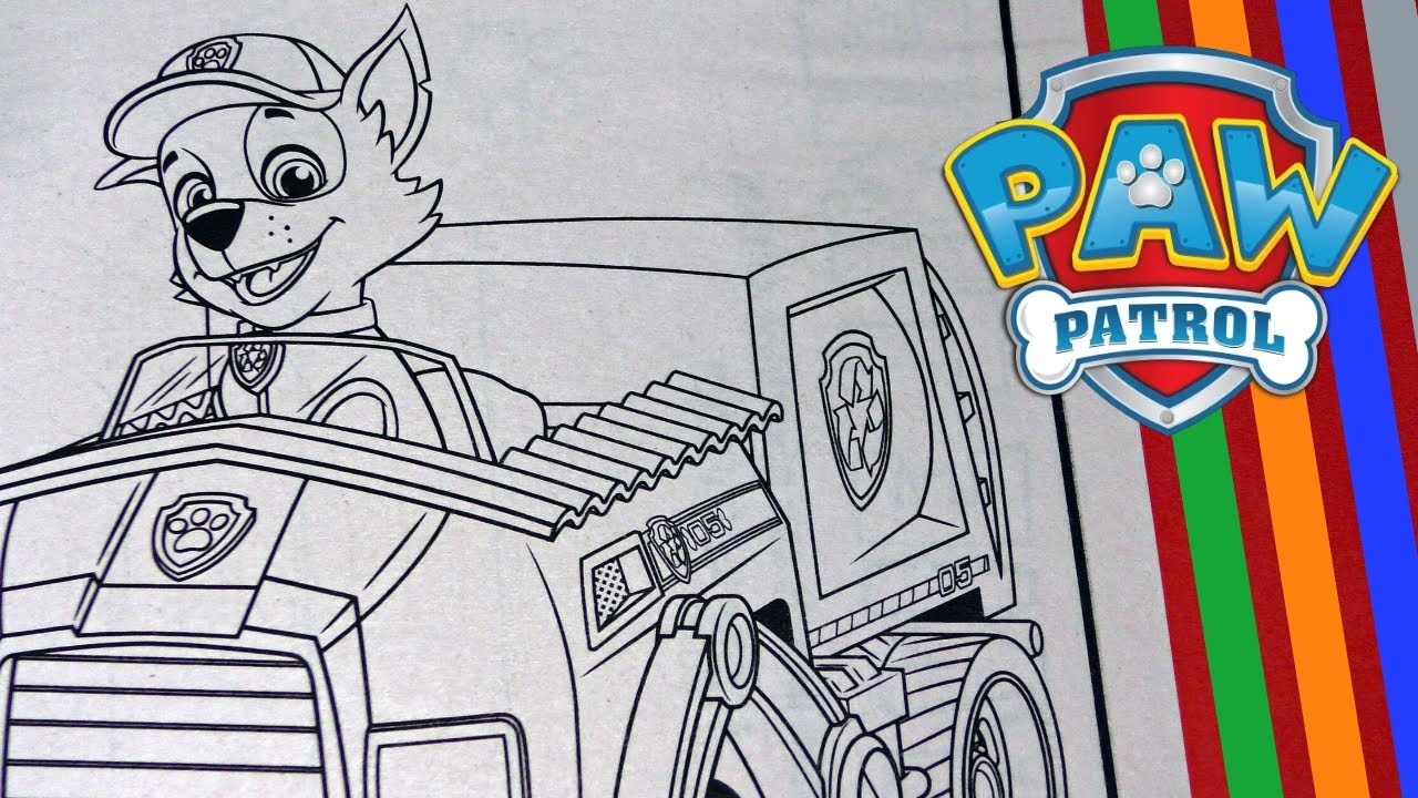 rocky paw patrol coloring page