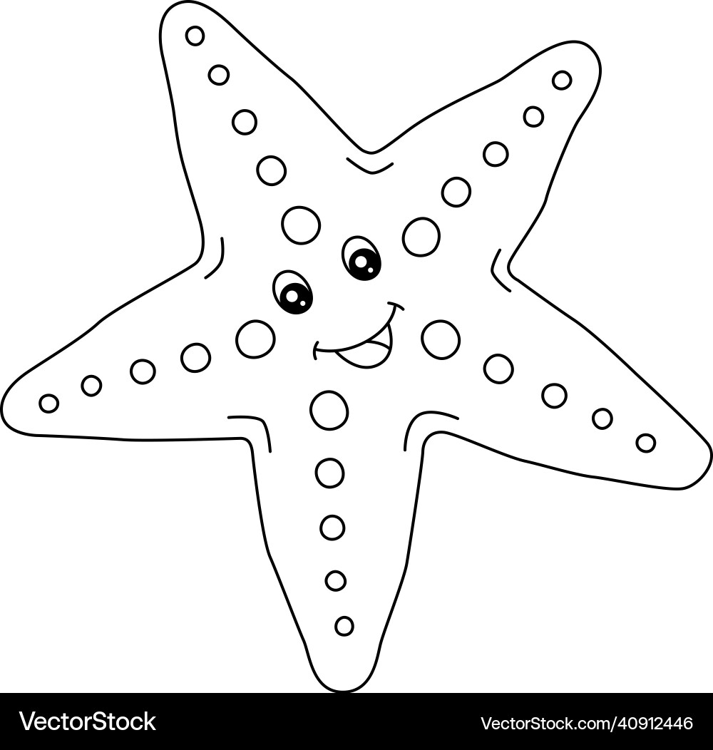 sea star coloring page