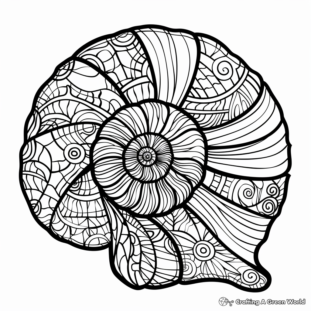 sea shells coloring pages