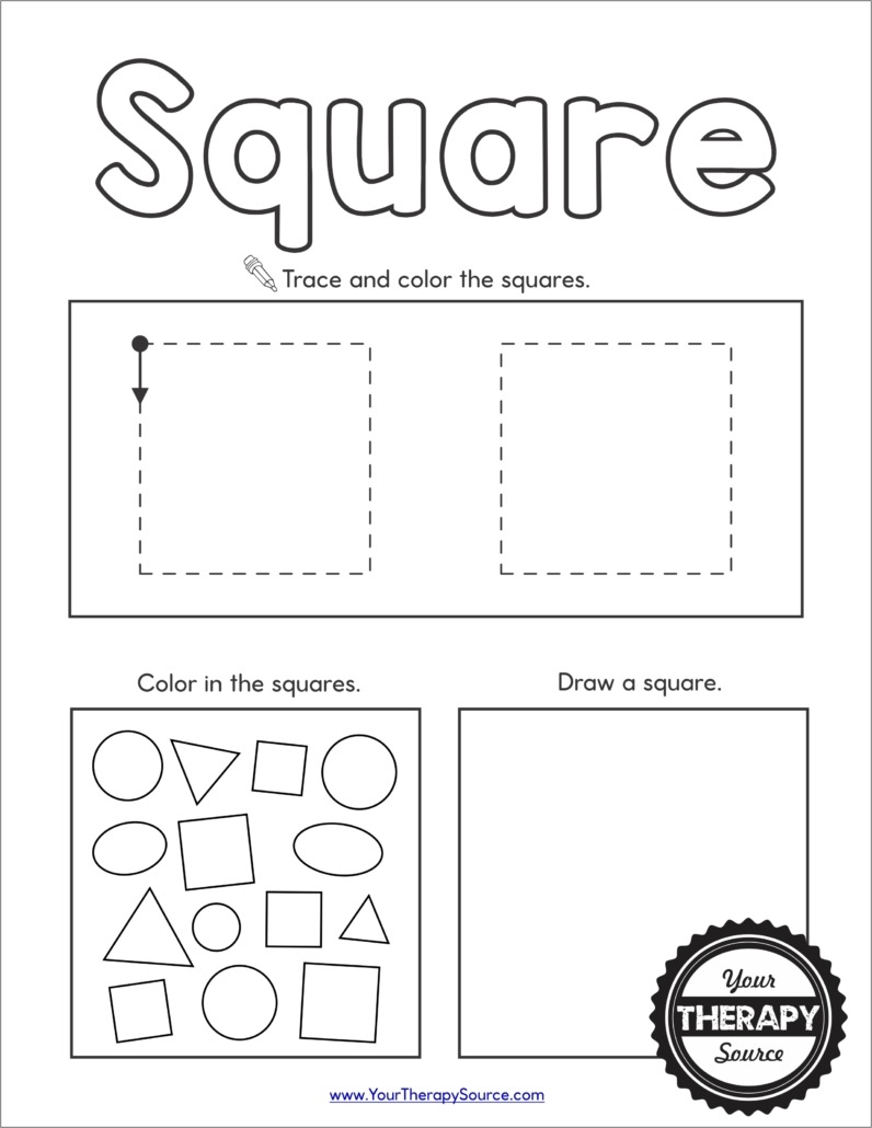 worksheet for shapes for preschool