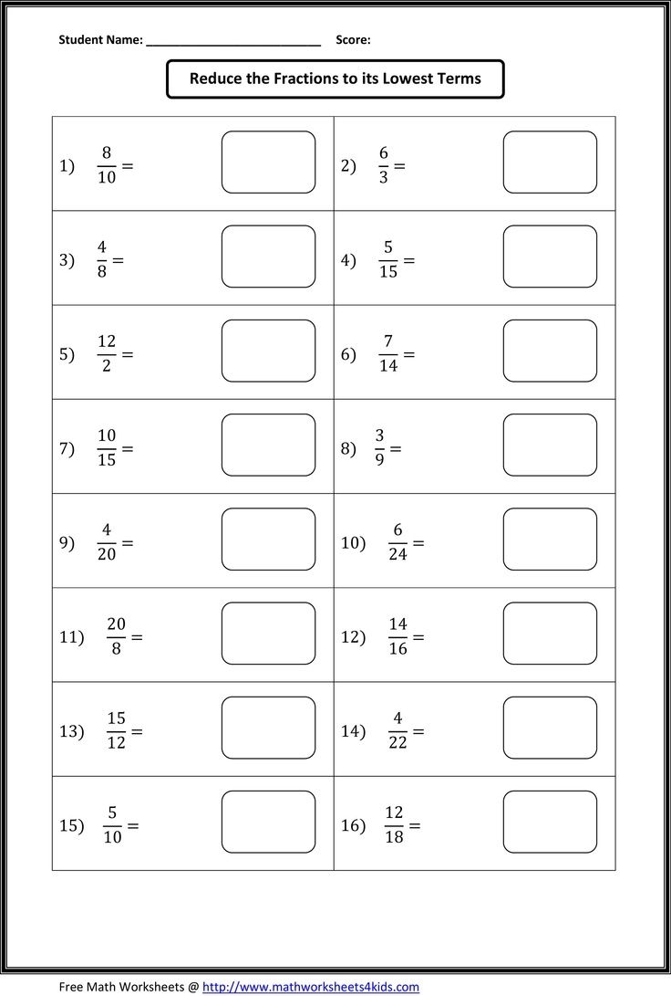 Simplifying Fractions Worksheets Simplifying Fractions Worksheets