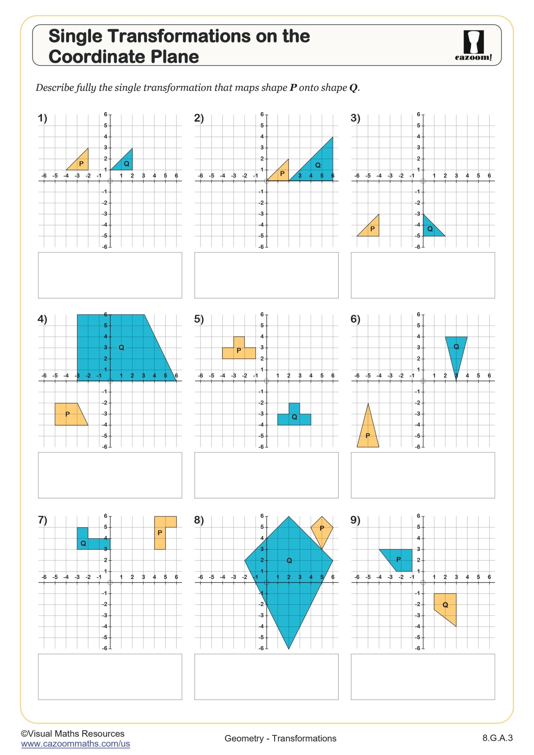 coordinate plane worksheets pdf