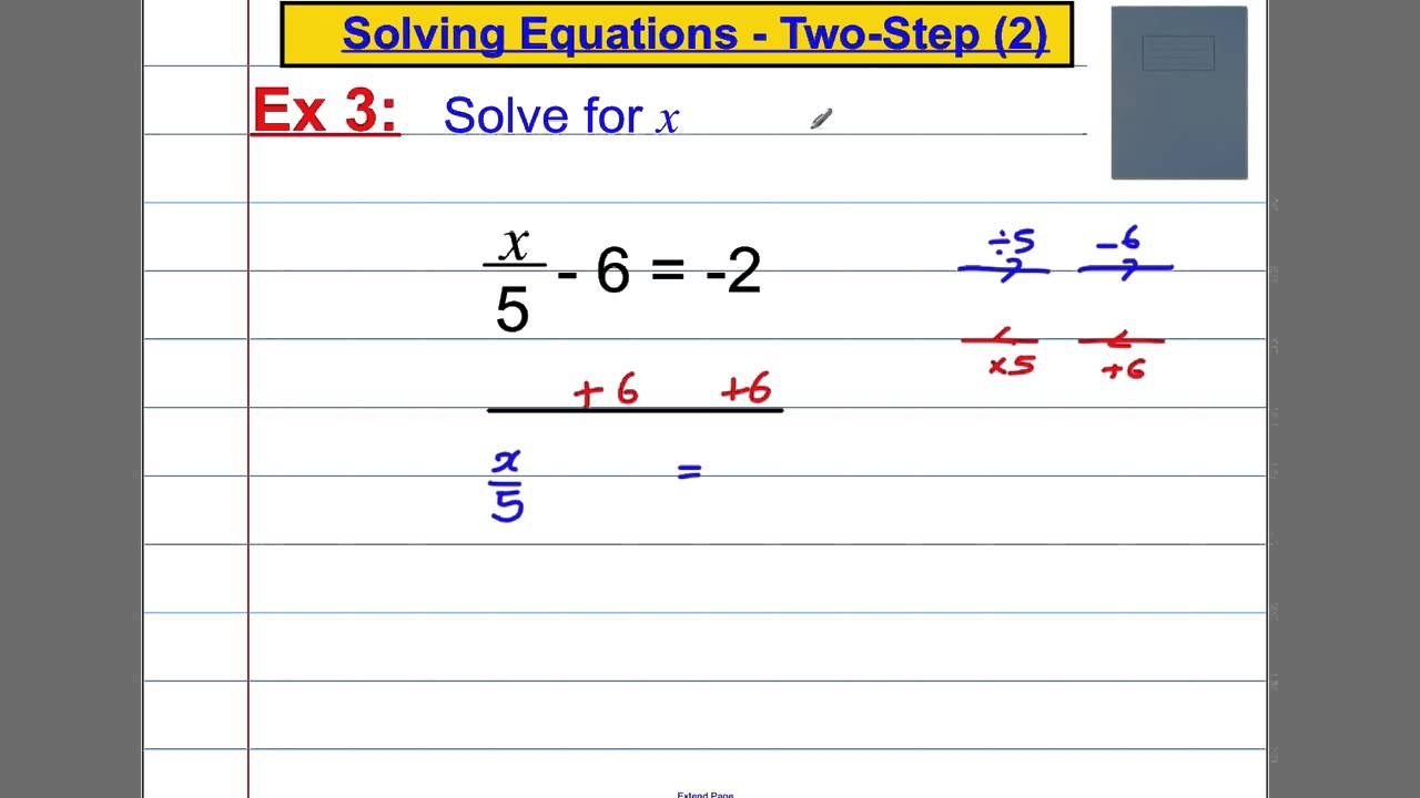 2 step equations division