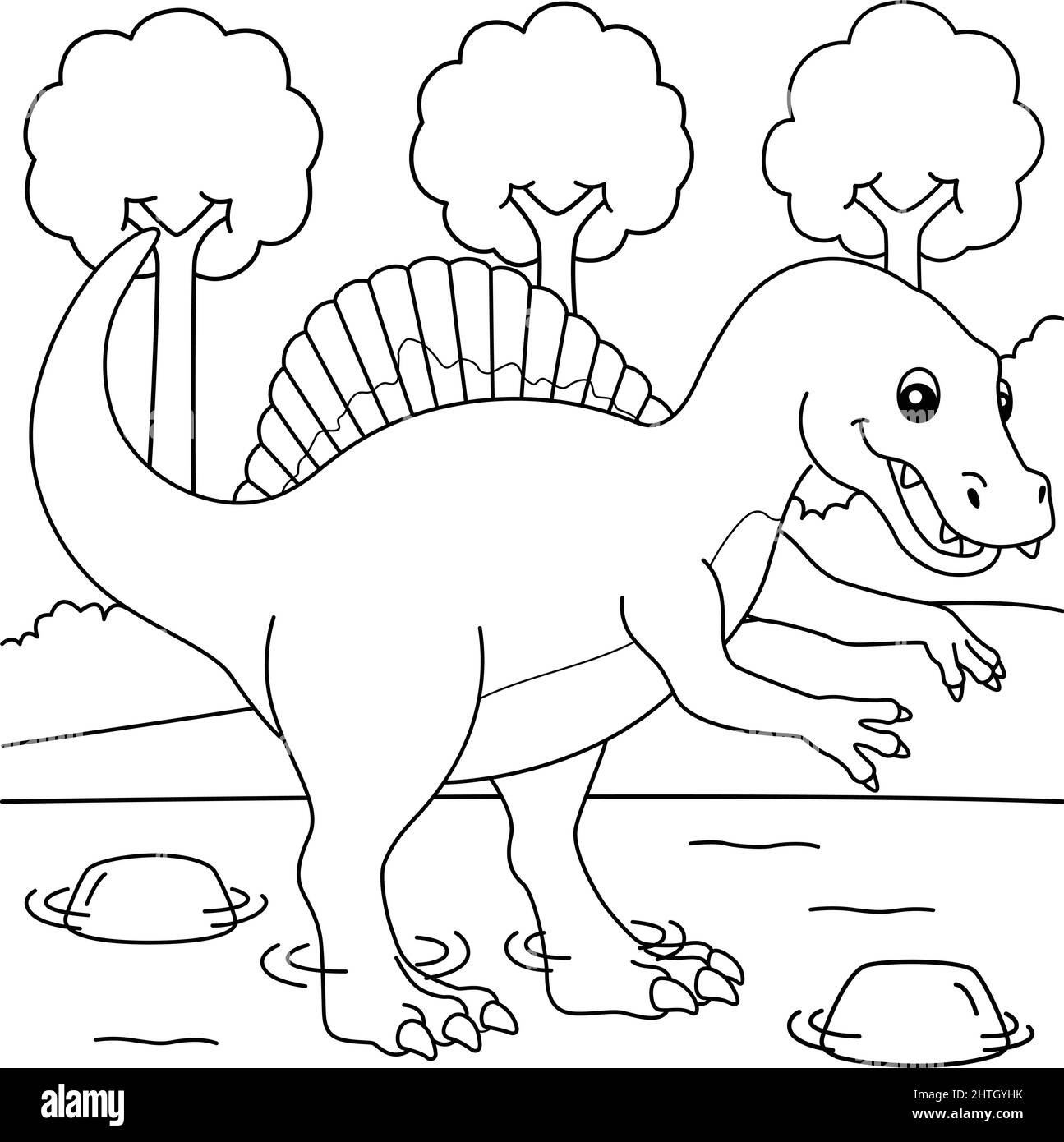 dinosaur coloring pages spinosaurus