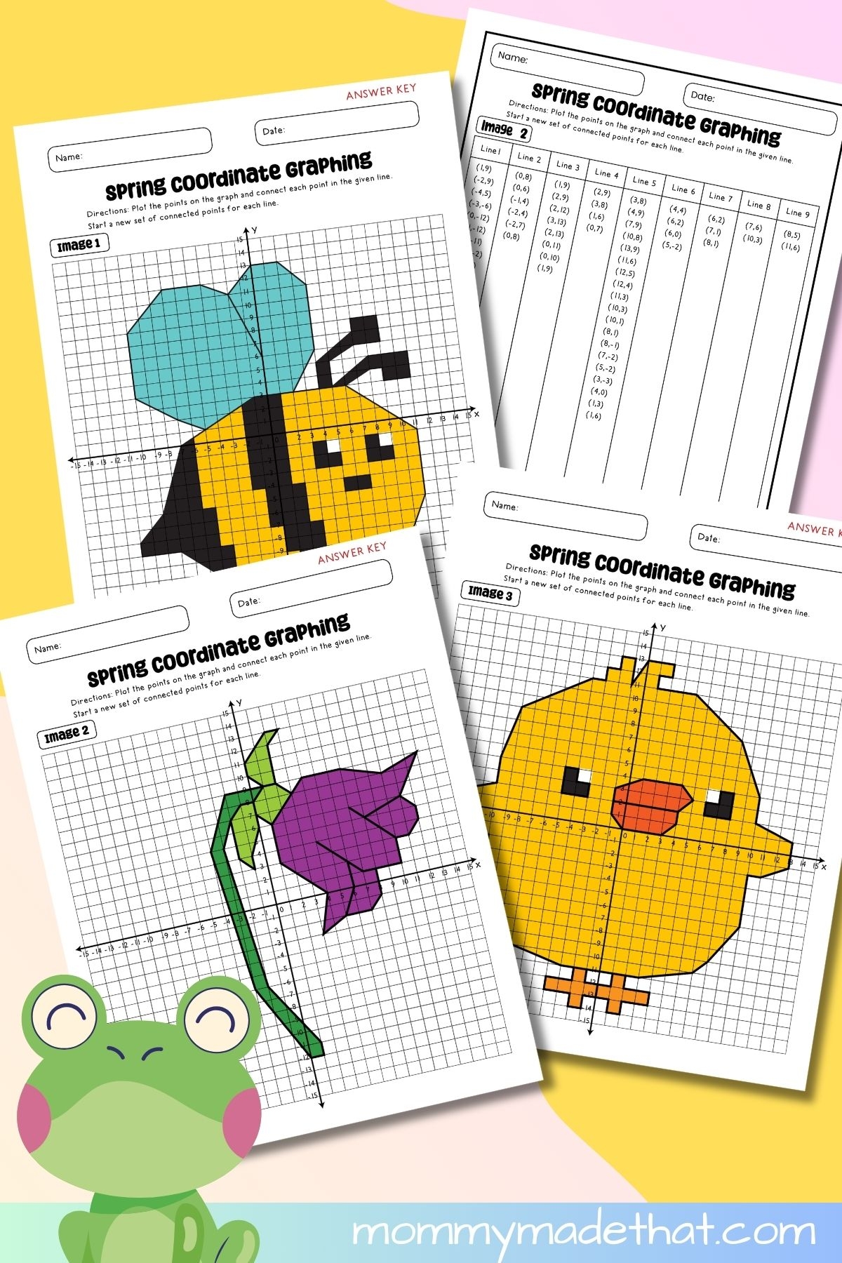 Spring Coordinate Graphing Mystery Pictures Free Printables Spring Coordinate Graphing Mystery Pictures Free Printables