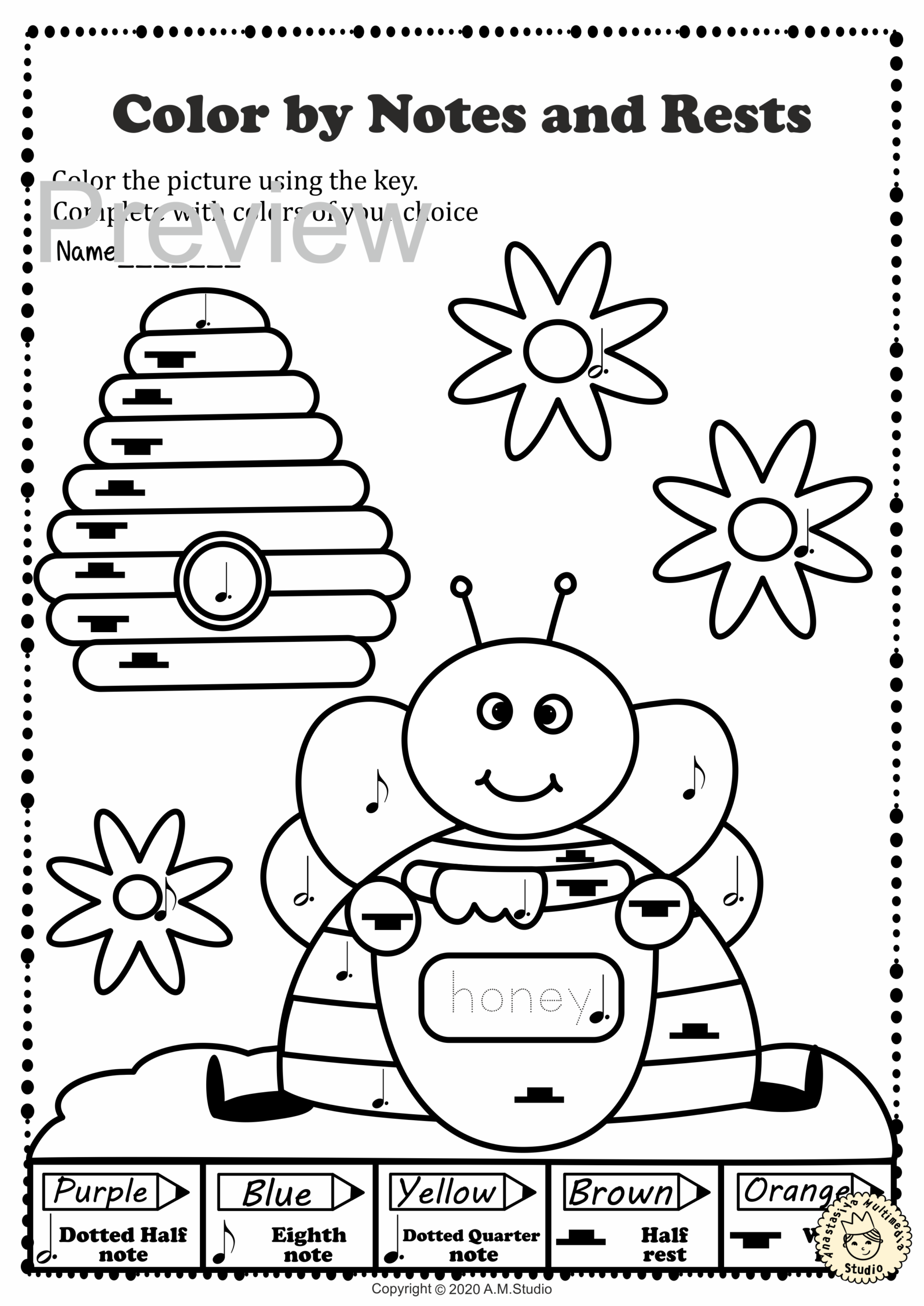 Spring Music Theory Coloring Pages Color By Notes And Rests Made By Teachers Spring Music Theory Coloring Pages Color By Notes And Rests Made By Teachers