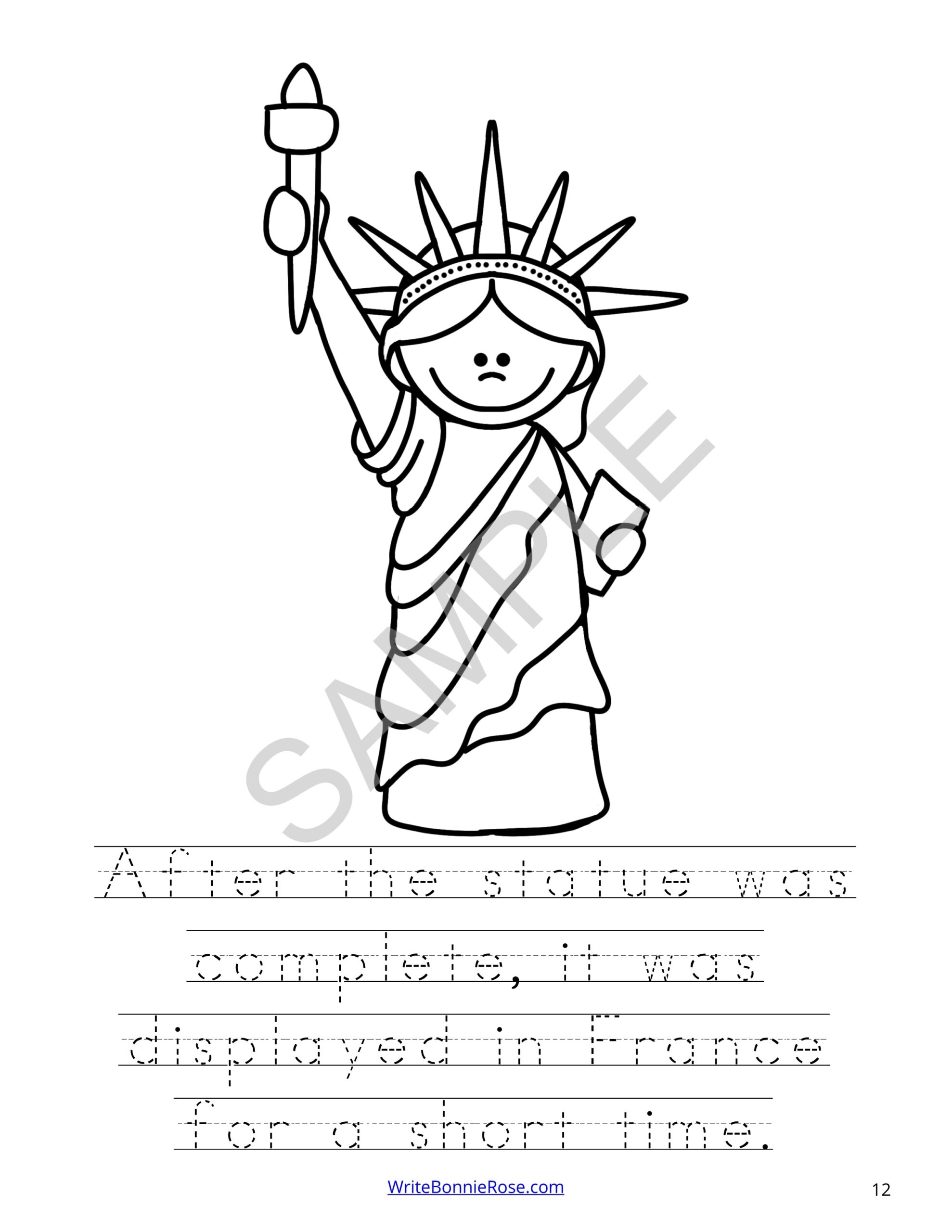 Statue Of Liberty Coloring Book Level B Made By Teachers Statue Of Liberty Coloring Book Level B Made By Teachers