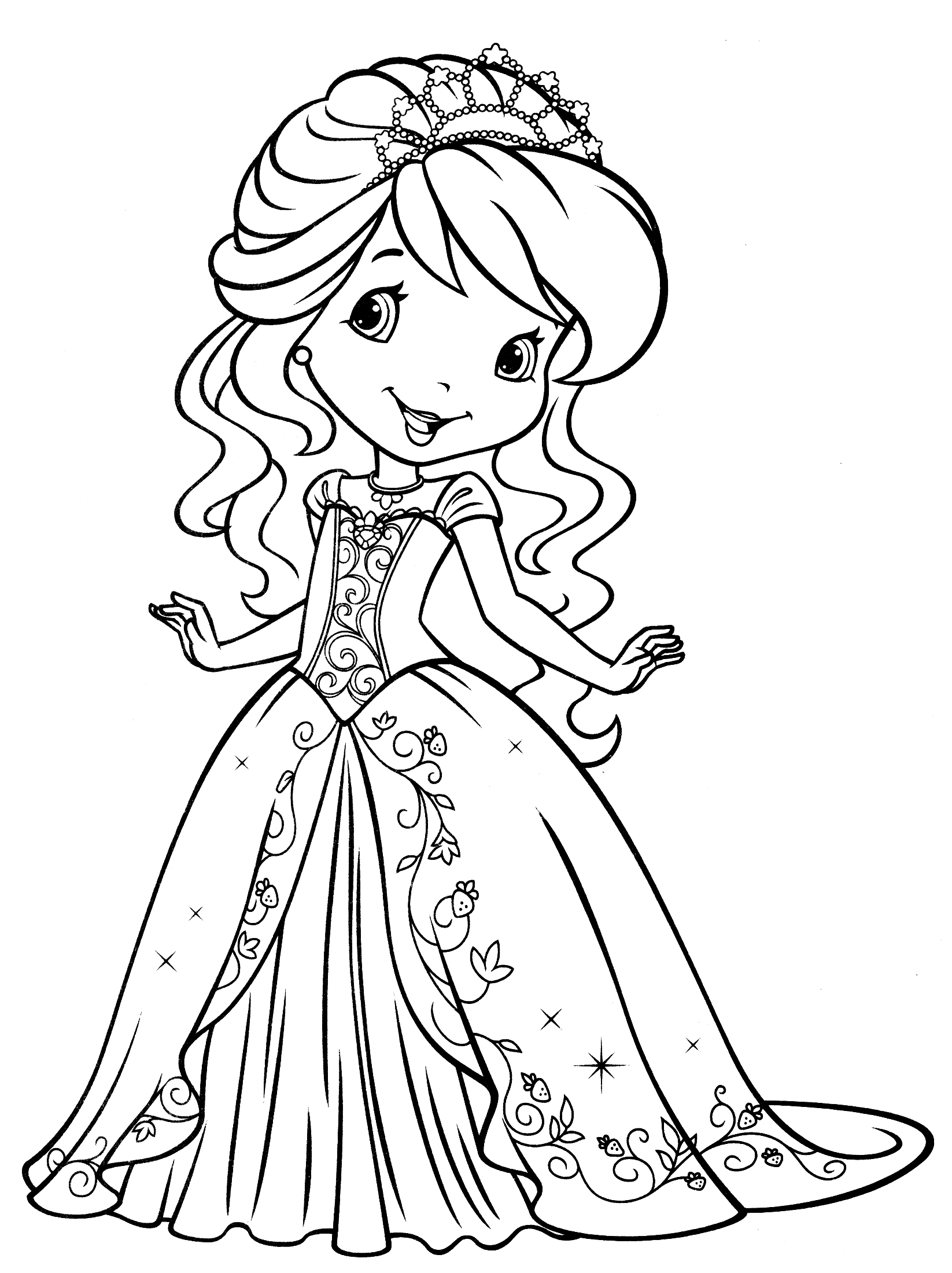 coloring pages strawberry shortcake